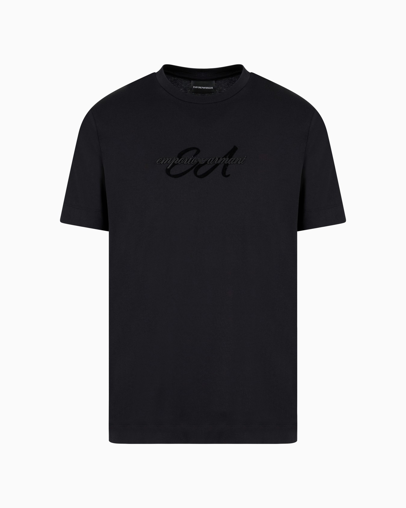 Camiseta de punto ligero con logotipo bordado en cursiva ASV Diapositiva 0