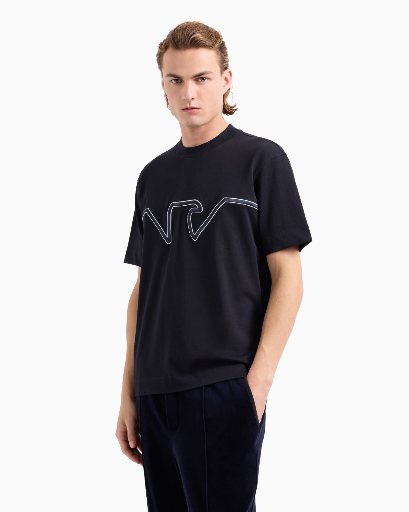 ASV heavyweight jersey T-shirt with raised logo embroidery Slide 1