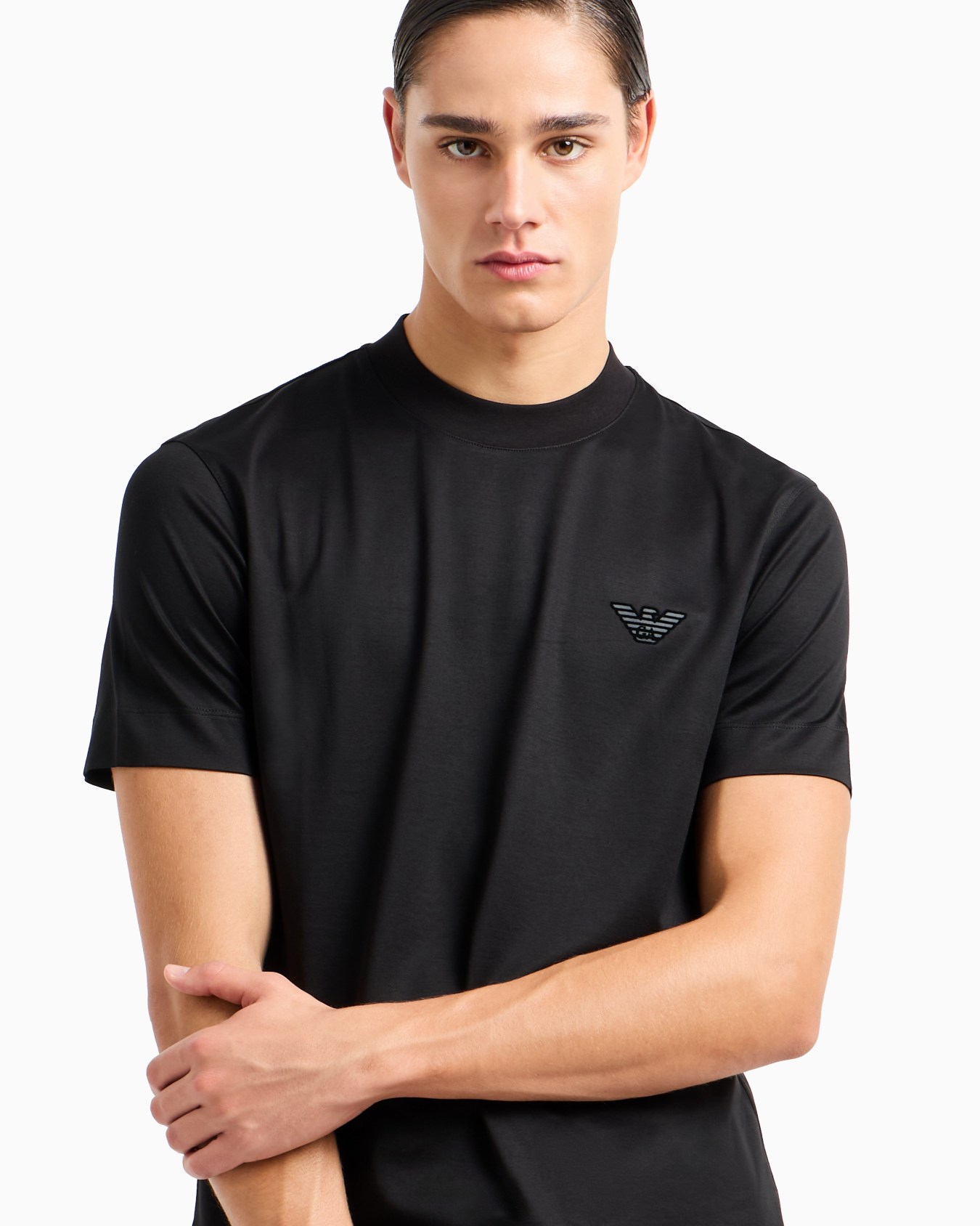  T-Shirt aus einer Jersey-Lyocell-Mischung mit Logo in Flock-Technik Folie 5