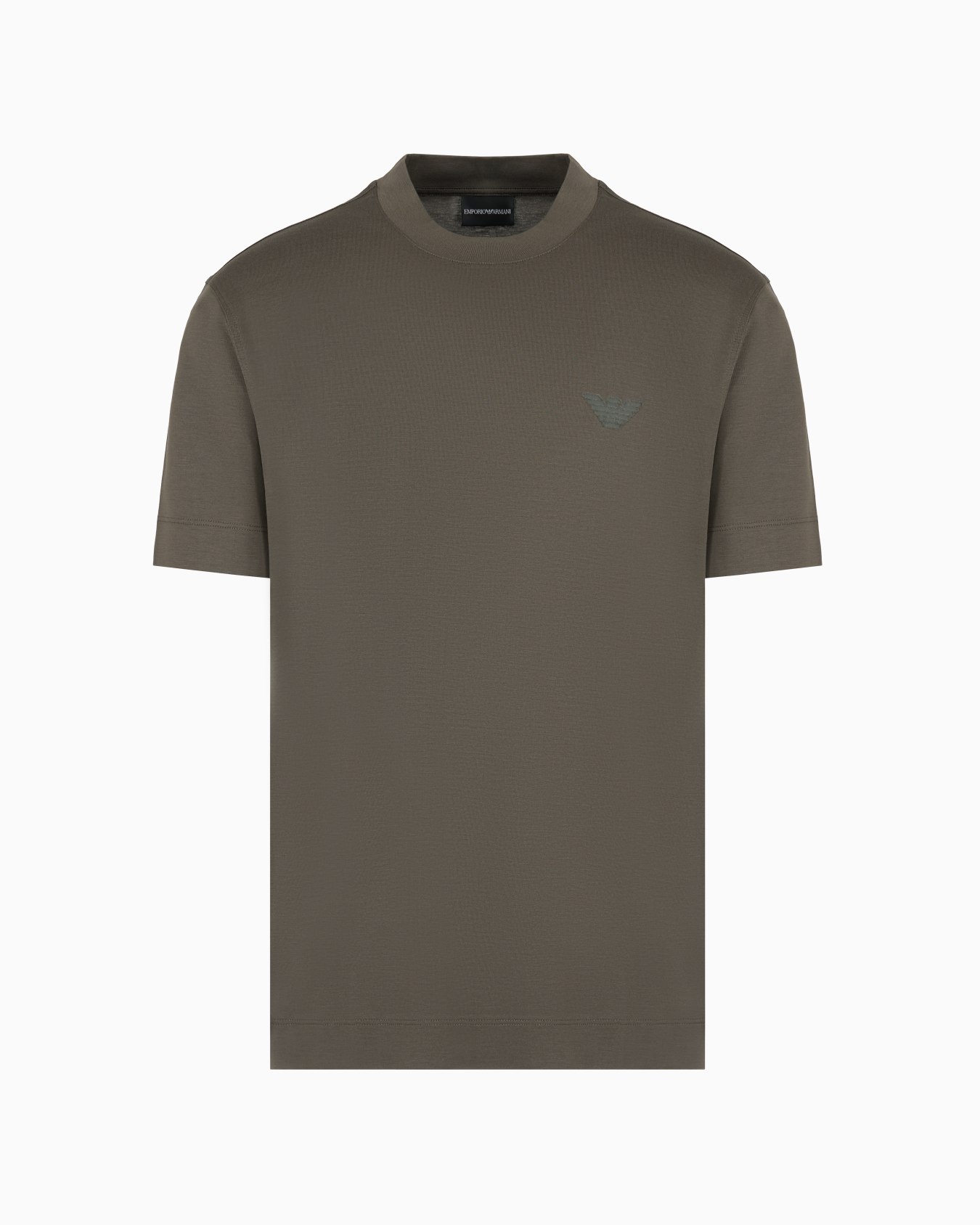  Lyocell-blend jersey T-shirt with a flocked logo Slide 0