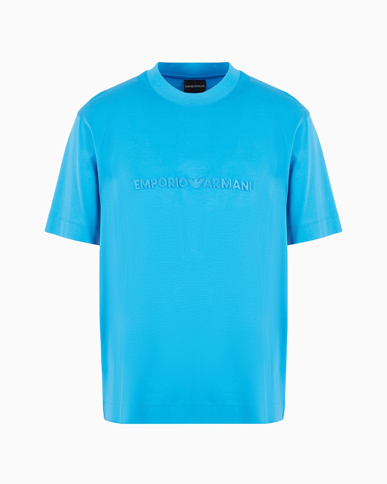  Lyocell-blend jersey T-shirt with embossed logo embroidery Slide 0