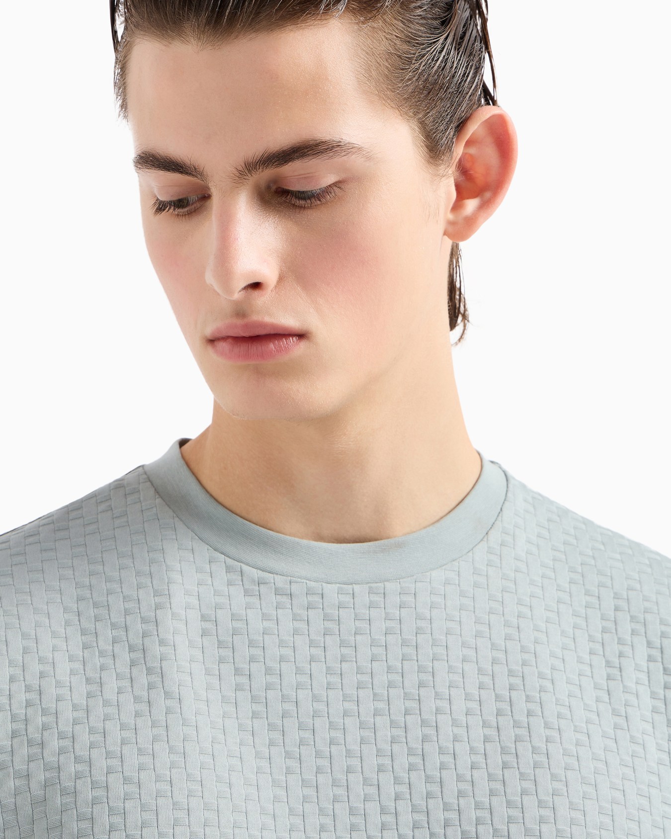 Camiseta de punto con fantasía en tejido jacquard en relieve y con efecto tridimensional ASV Diapositiva 5