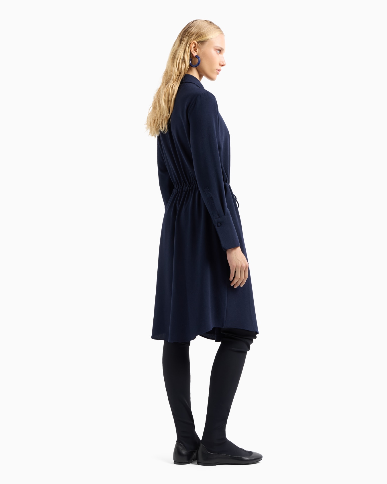 Vestido con cordón de sablé elástico Diapositiva 2