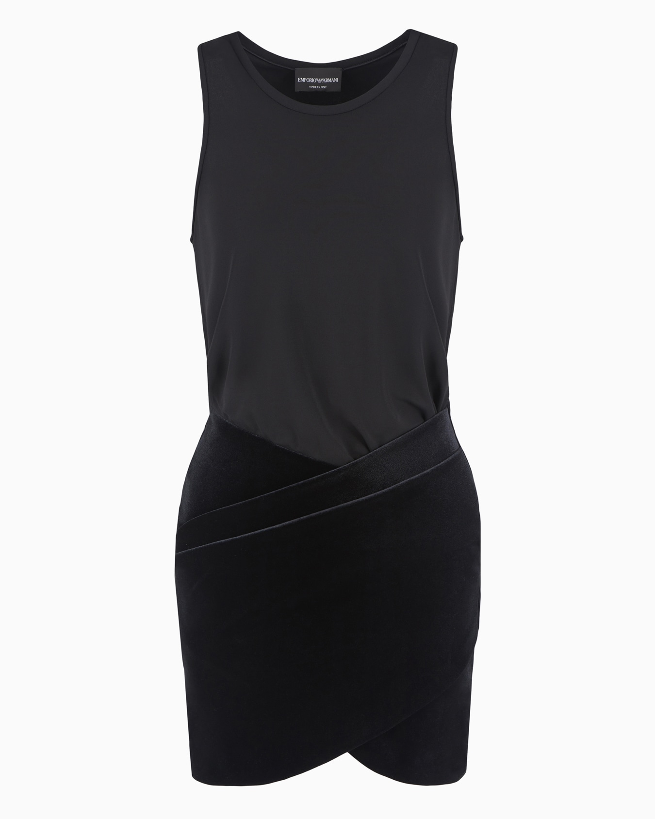 Chenille interlock jersey dress with two-piece effect Slide 0