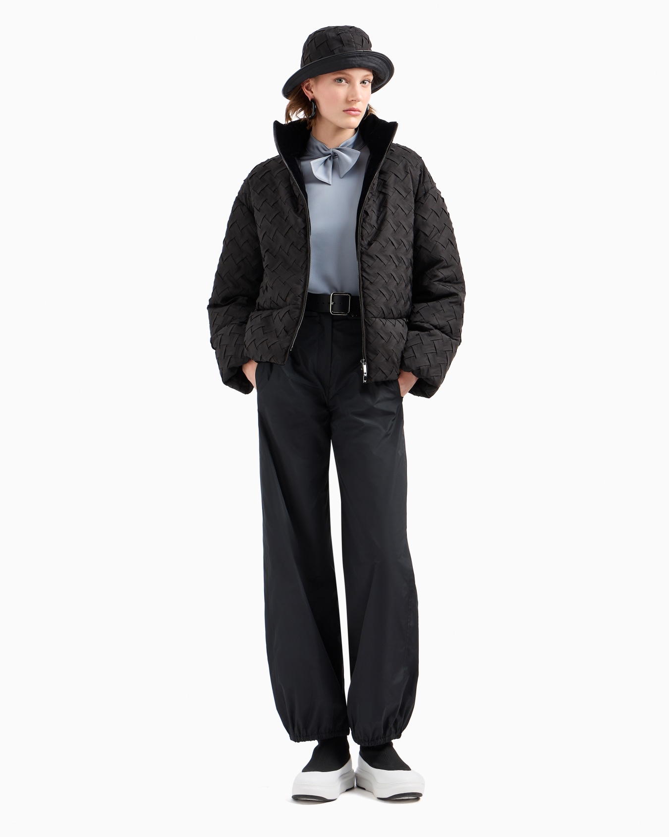 Full-zip jacket in woven technical fabric Slide 4