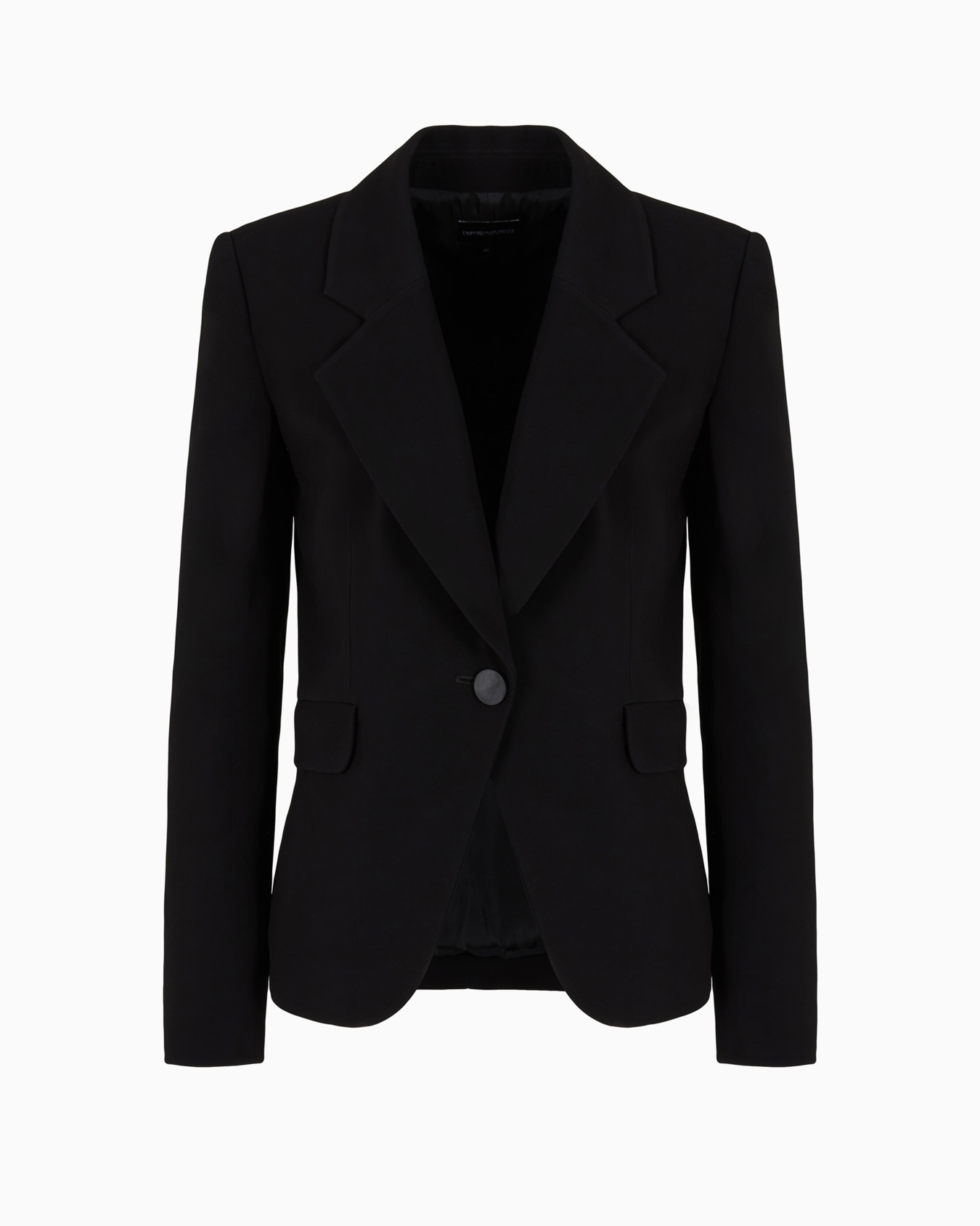 Chaqueta de abotonadura sencilla de viscosa elástica Diapositiva 0