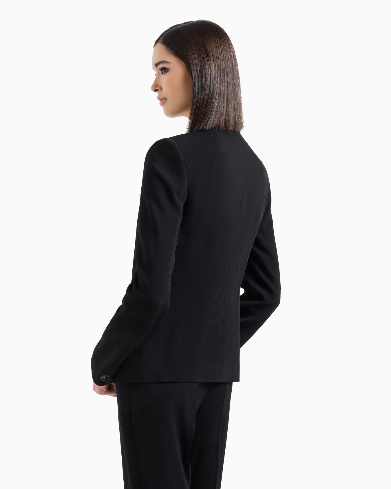 Chaqueta de abotonadura sencilla de viscosa elástica Diapositiva 2