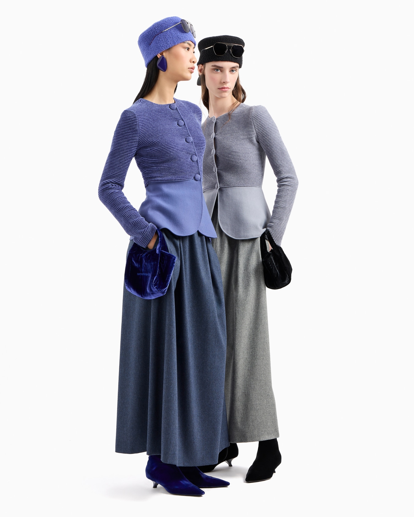 Ottoman-fabric cardigan jacket with peplum Slide 4