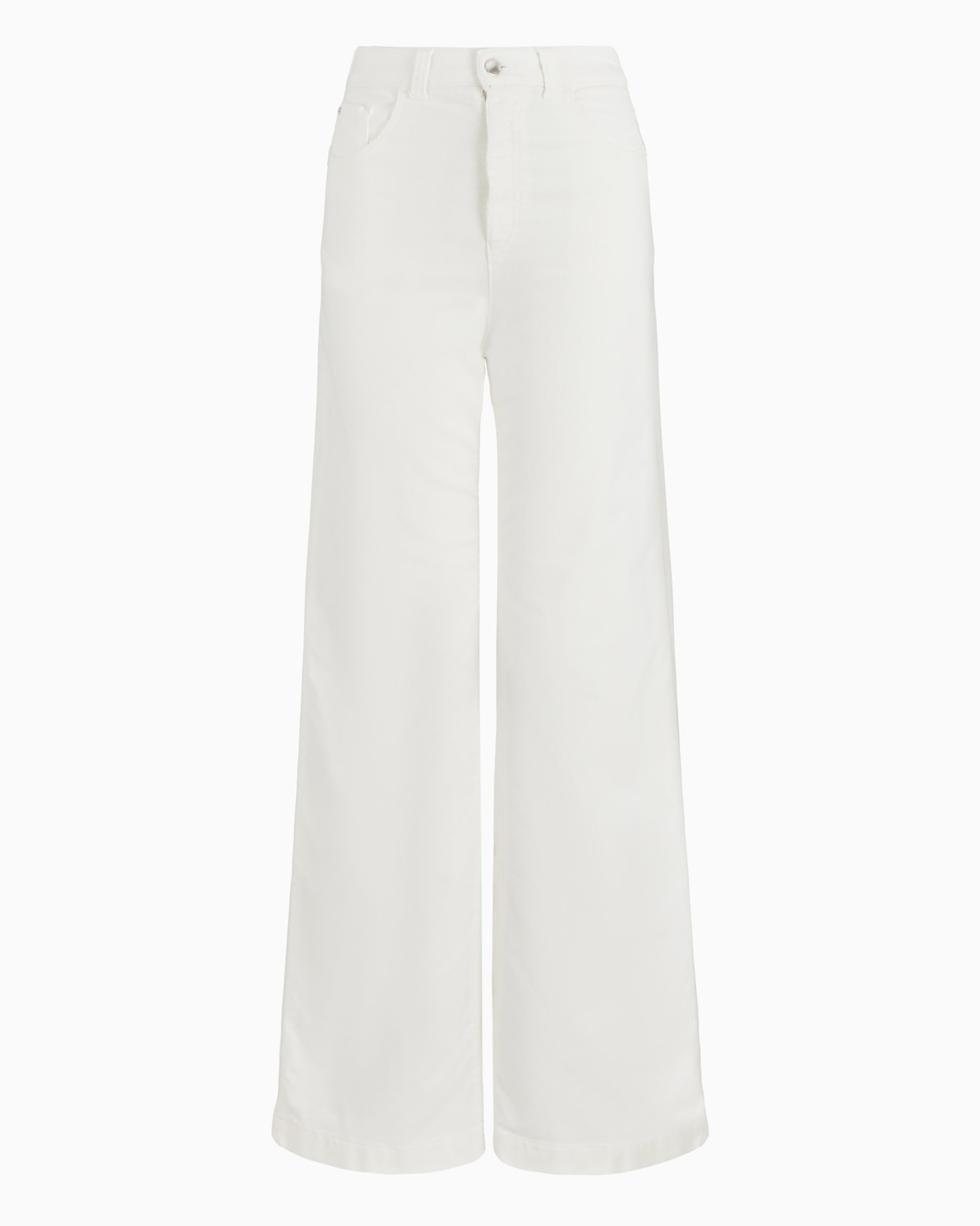 Pantalones palazzo J14 de cintura alta y pernera ancha de pana teñida en prenda Diapositiva 0