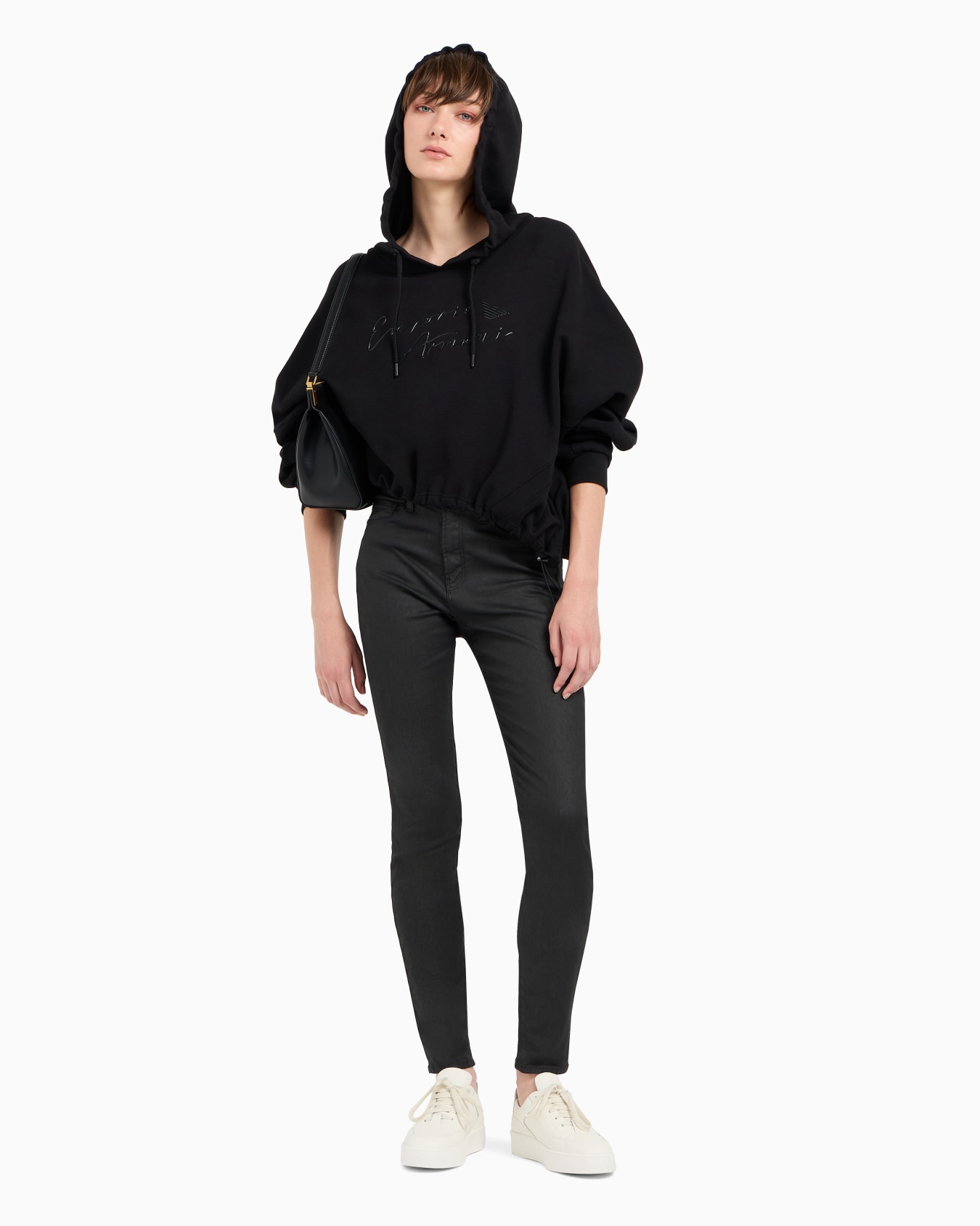 Jeans J20 mit hohem Bund und sehr schmalem Bein aus beschichtetem Stretch-Denim Folie 3