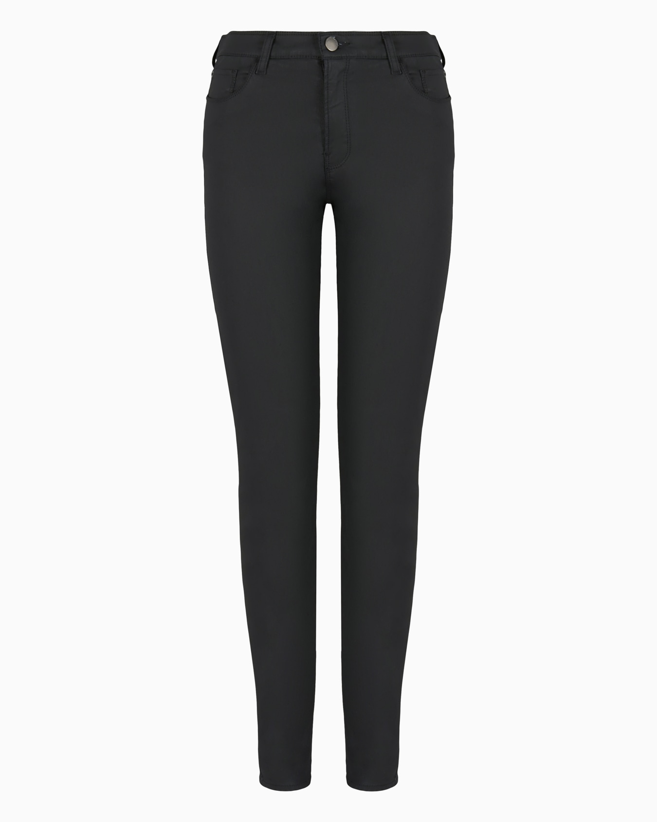 Jeans J20 mit hohem Bund und sehr schmalem Bein aus beschichtetem Stretch-Denim Folie 0