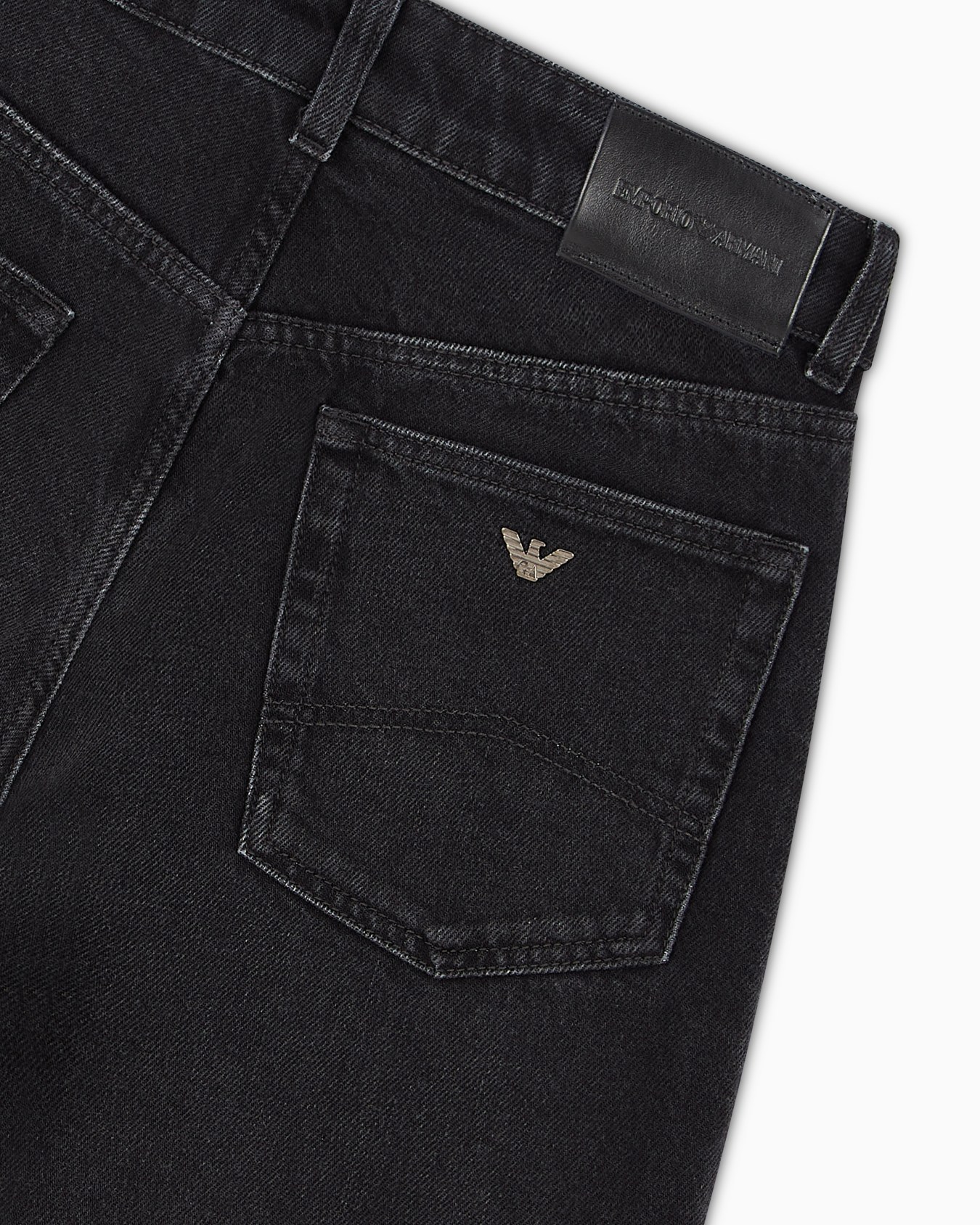 Jean J36 taille mi-haute et jambe droite en denim effet vintage Diapositive 5