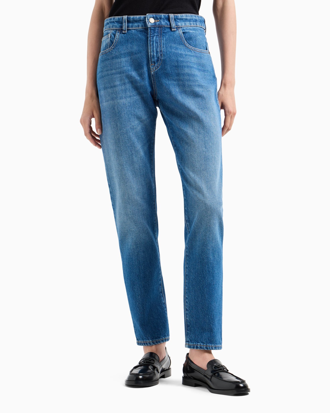J36 mid-rise, straight-leg, vintage-look denim jeans Slide 1
