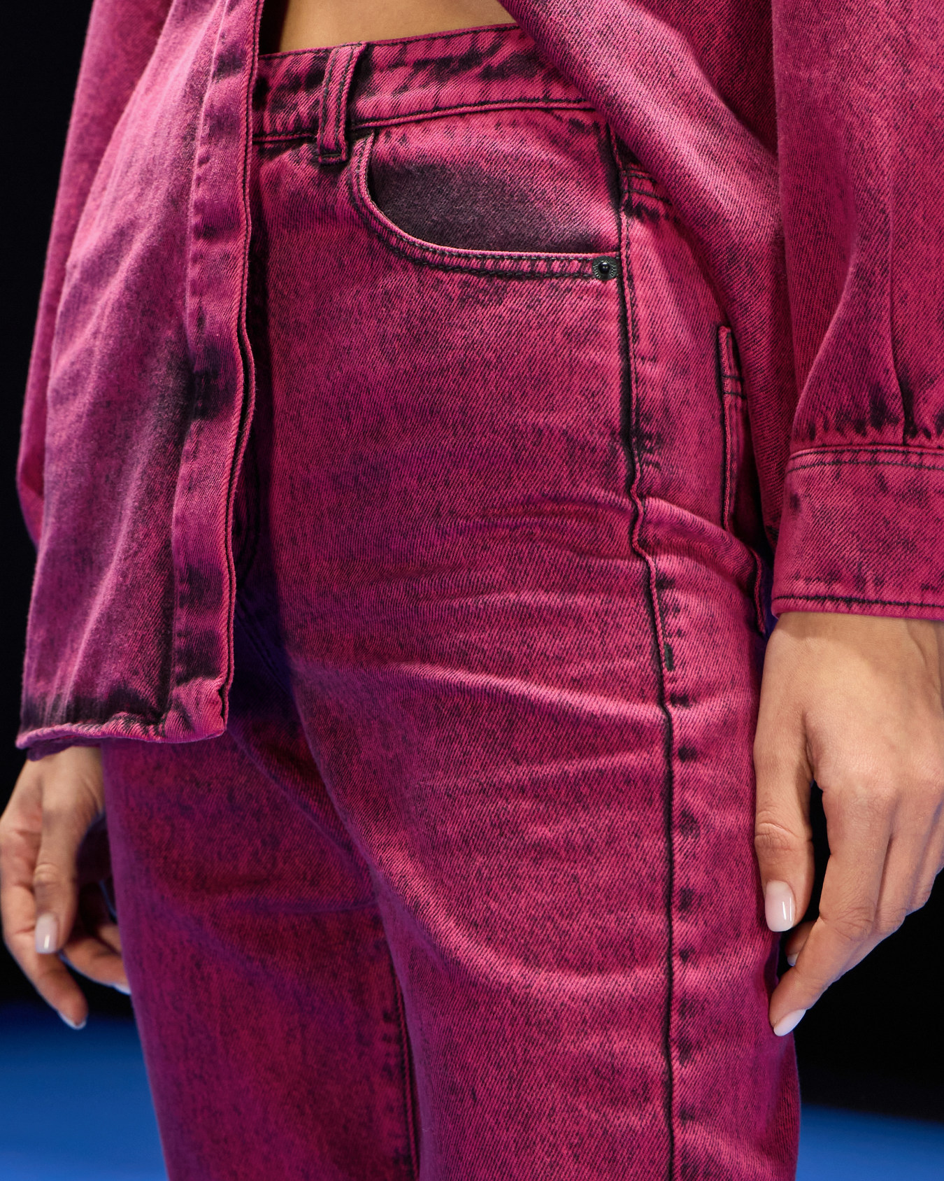 ASV Black Blue capsule collection over-dyed organic-denim jeans Slide 5