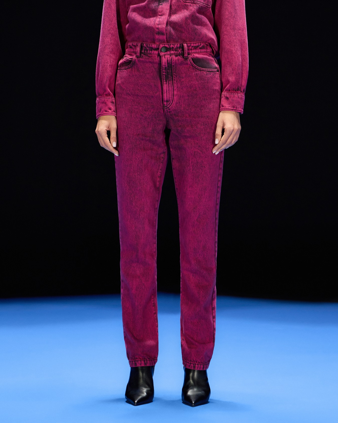 ASV Black Blue capsule collection over-dyed organic-denim jeans Slide 2