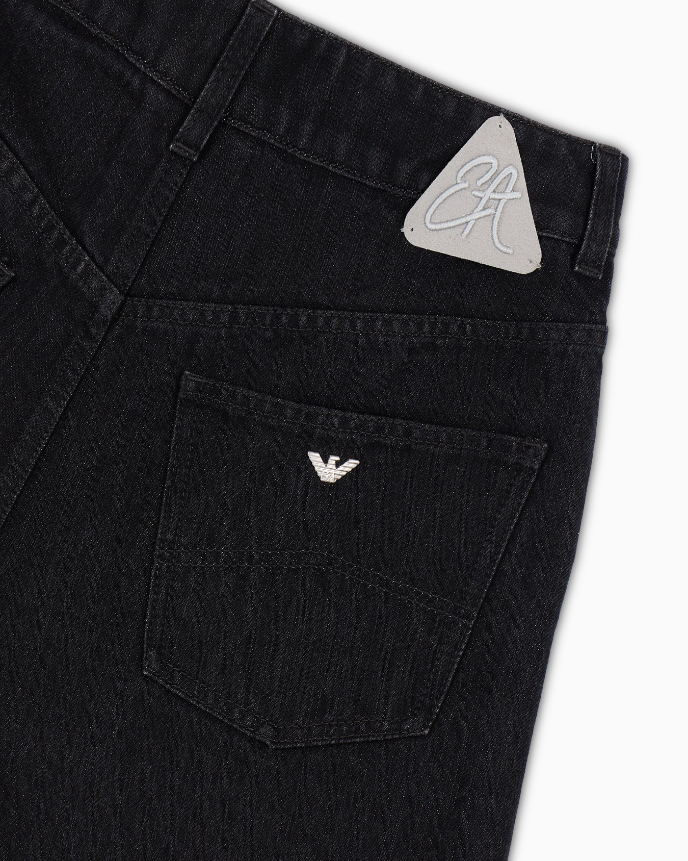 Jeans J8B mit mittelhohem Bund und sehr weitem Bein aus Lurex-Denim Folie 5