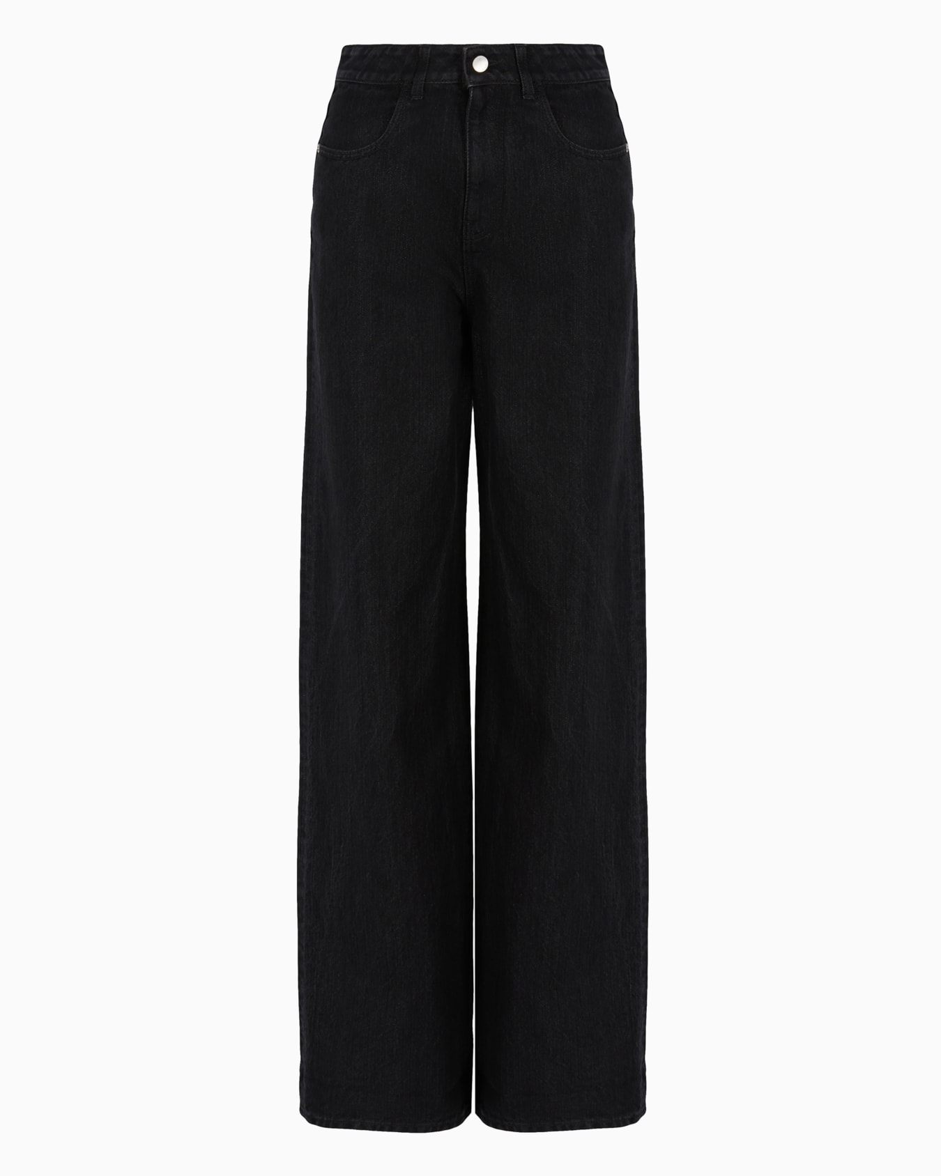 Jeans J8B mit mittelhohem Bund und sehr weitem Bein aus Lurex-Denim Folie 0