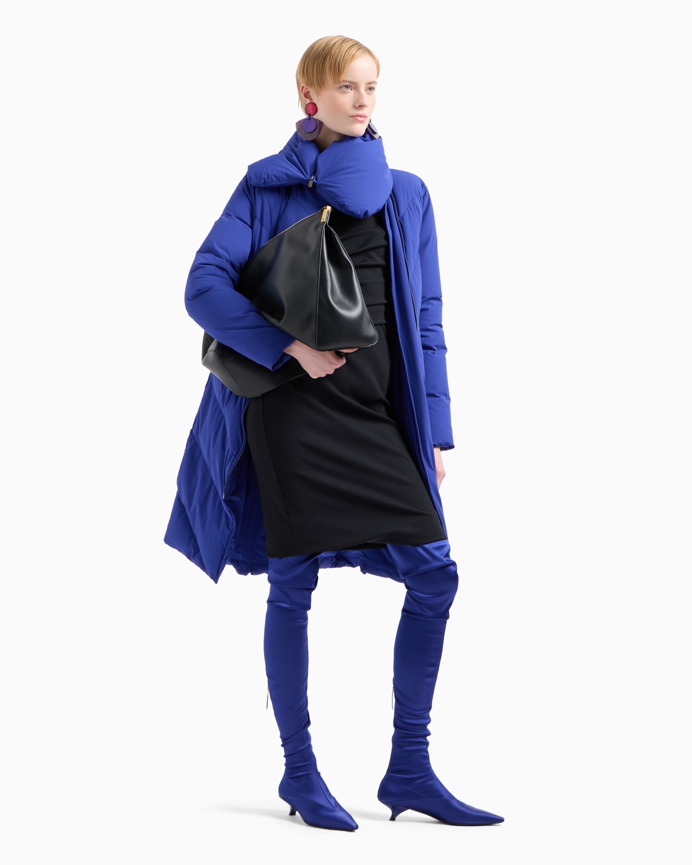 ASV water-repellent 3/4 down jacket in quilted nylon with recycled down Slide 3