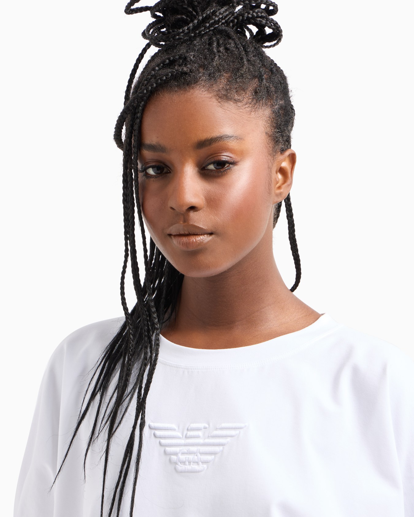 ASV organic stretch jersey T-shirt with eagle embroidery Slide 4