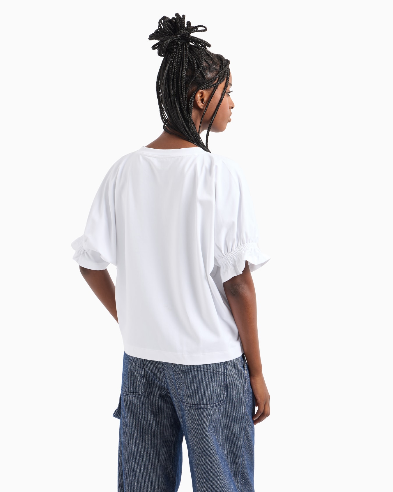ASV organic stretch jersey T-shirt with eagle embroidery Slide 2