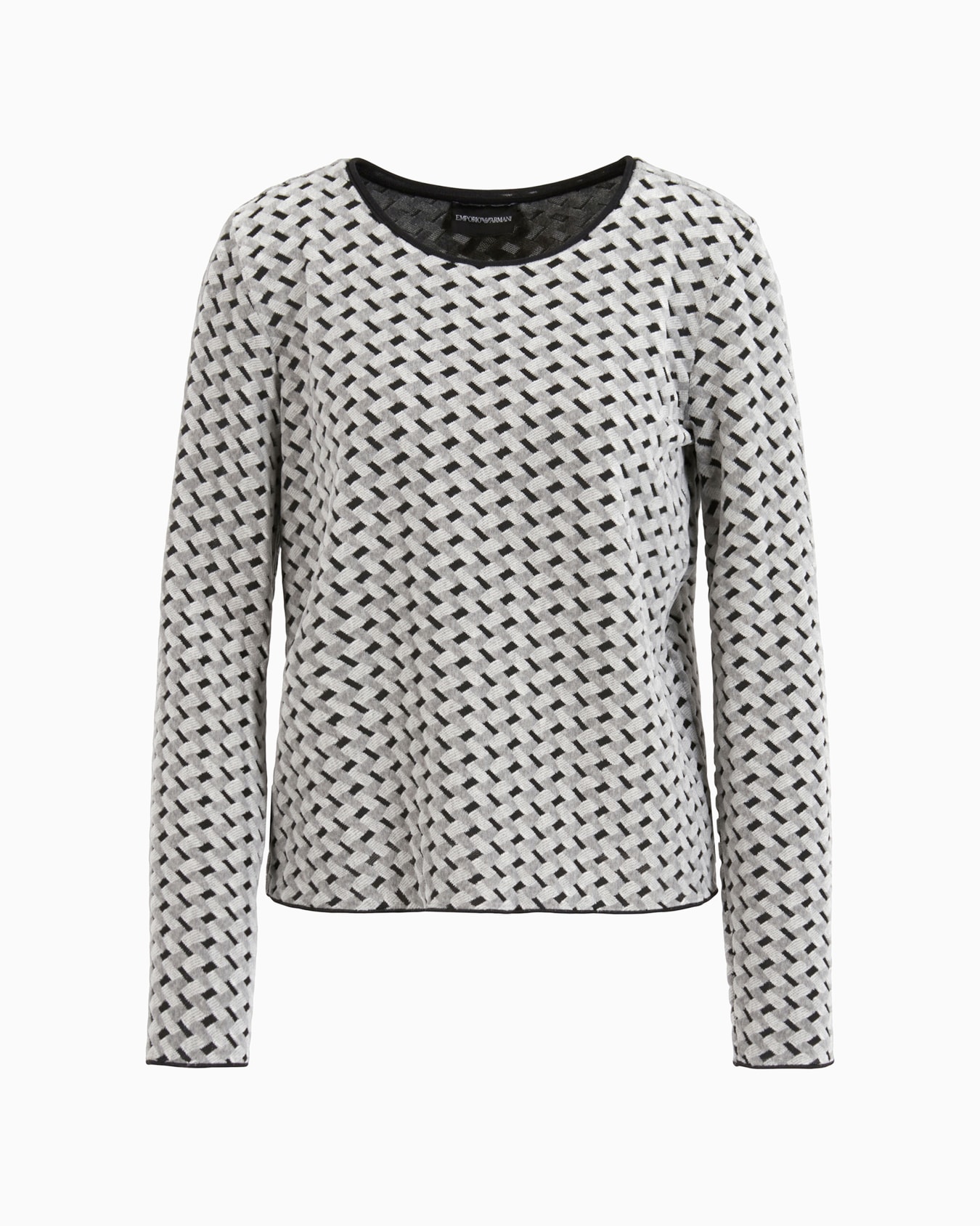 Soft-touch devoré-pattern jumper Slide 0