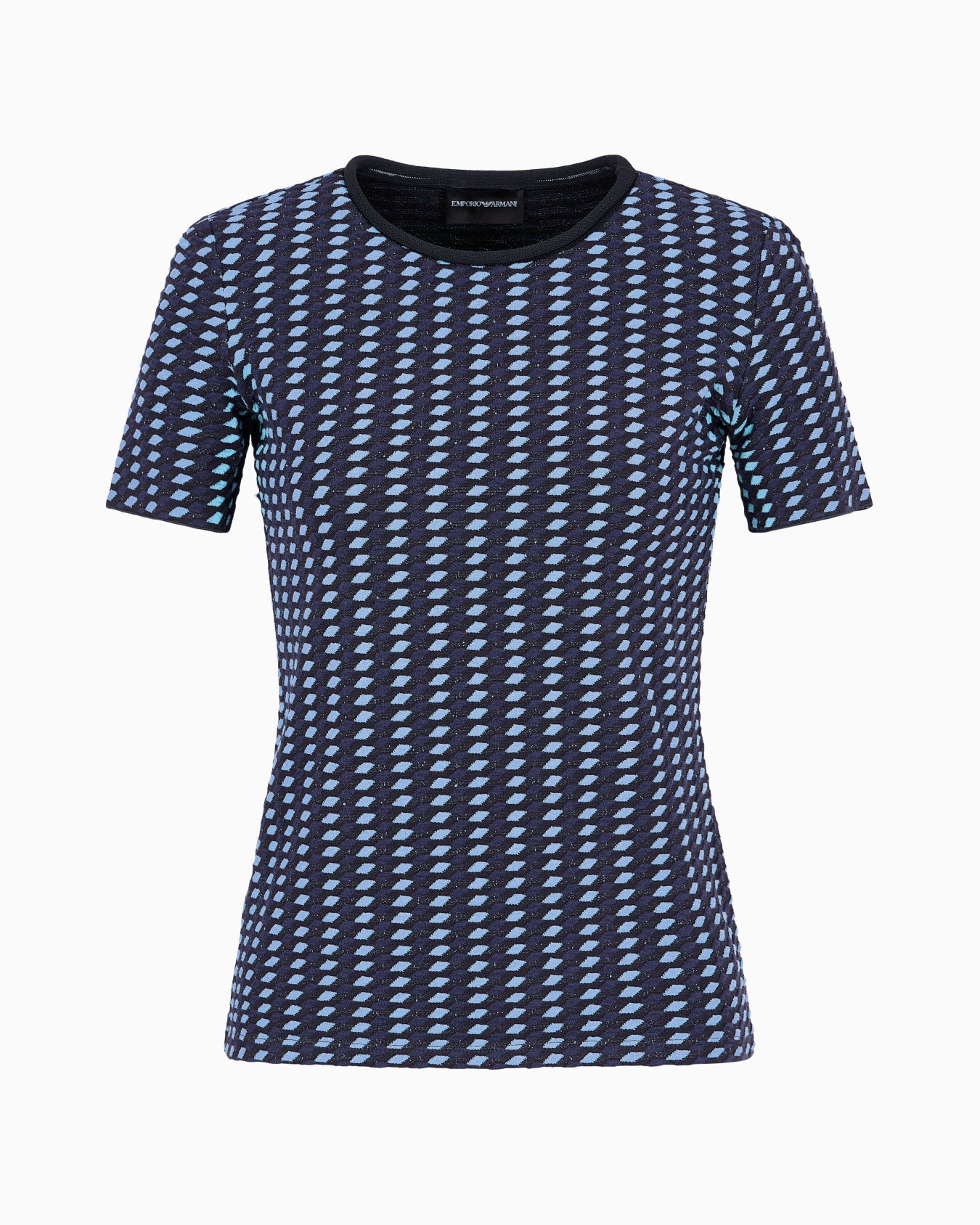Jacquard jersey jumper with a 3D-effect embossed motif Slide 0