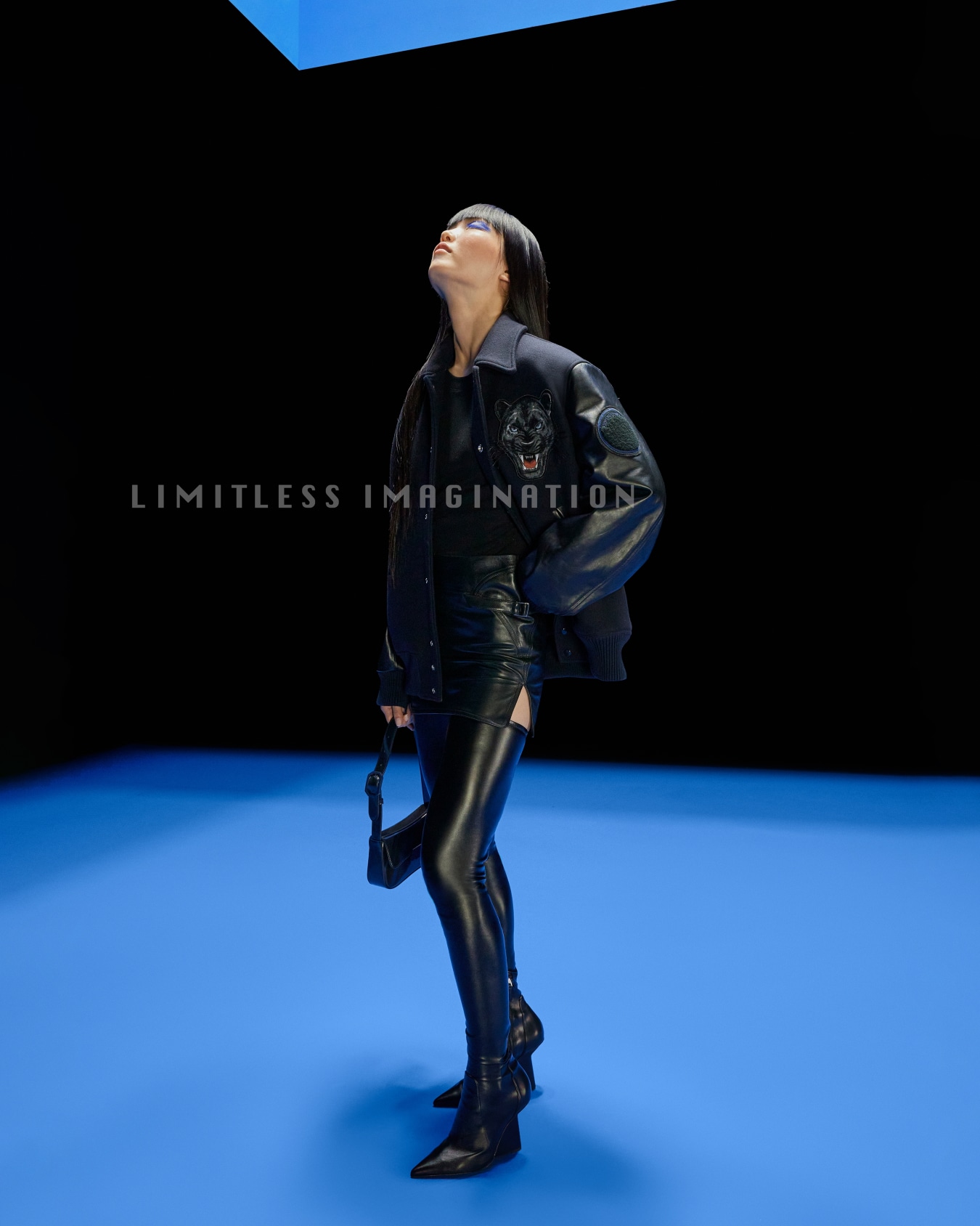 ASV Black Blue capsule collection organic-wool jumper with cut-out on the back Slide 6