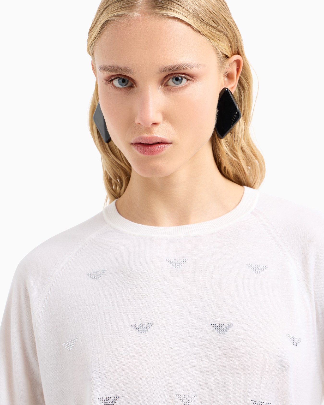 Pull en laine rase avec micro strass Diapositive 4