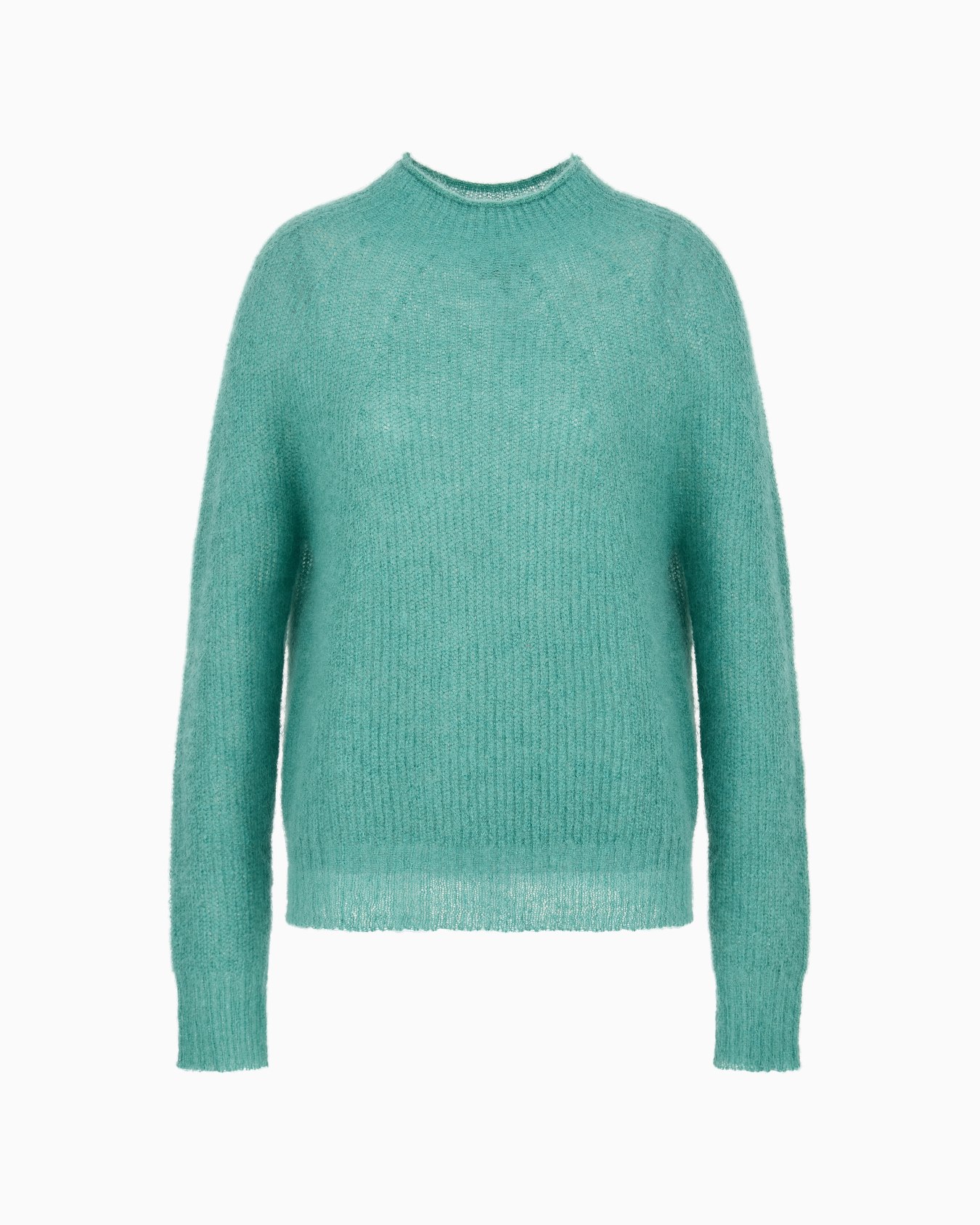 Jersey en mezcla de lana mohair con canalé inglés Diapositiva 0