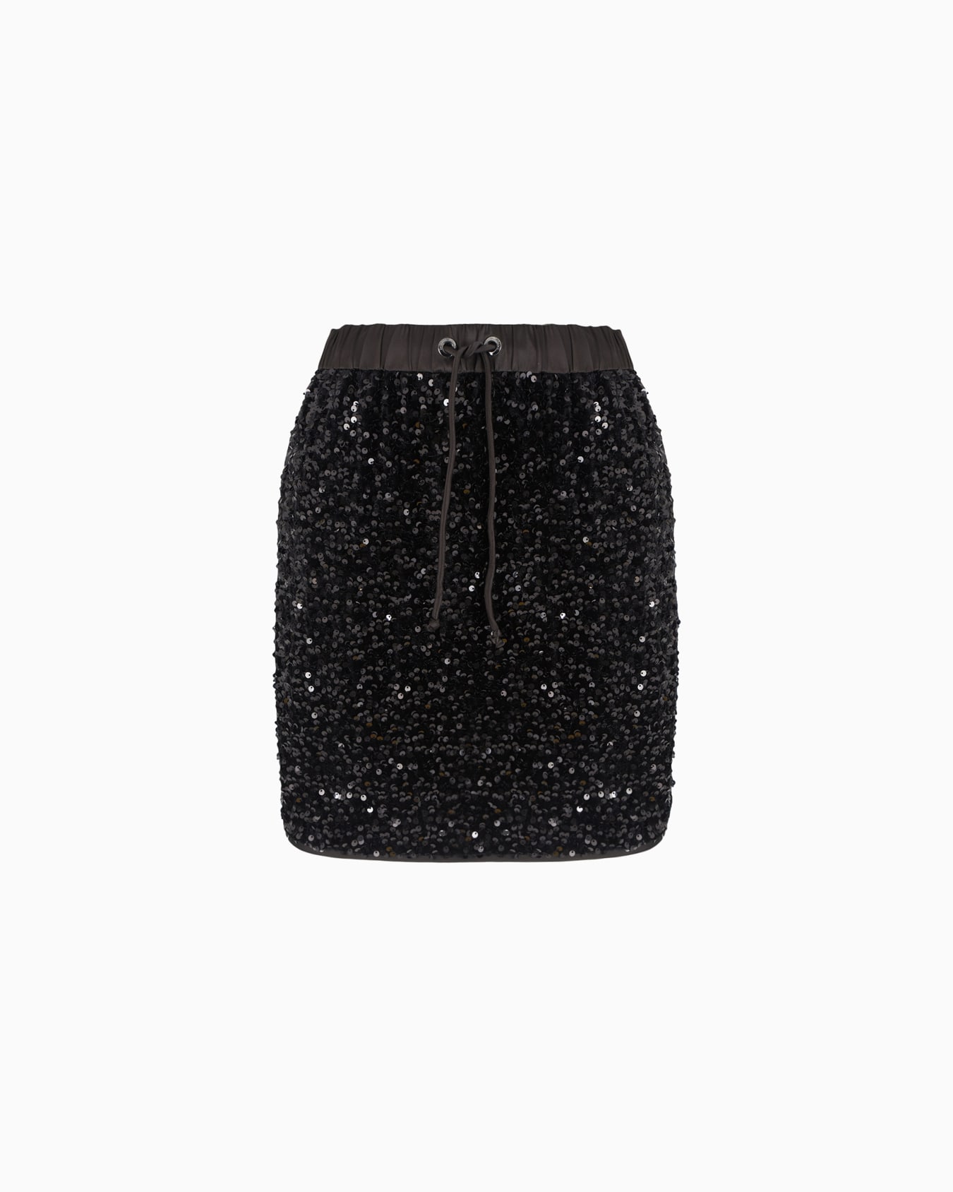 Chenille skirt with drawstring and all-over sequins Slide 0
