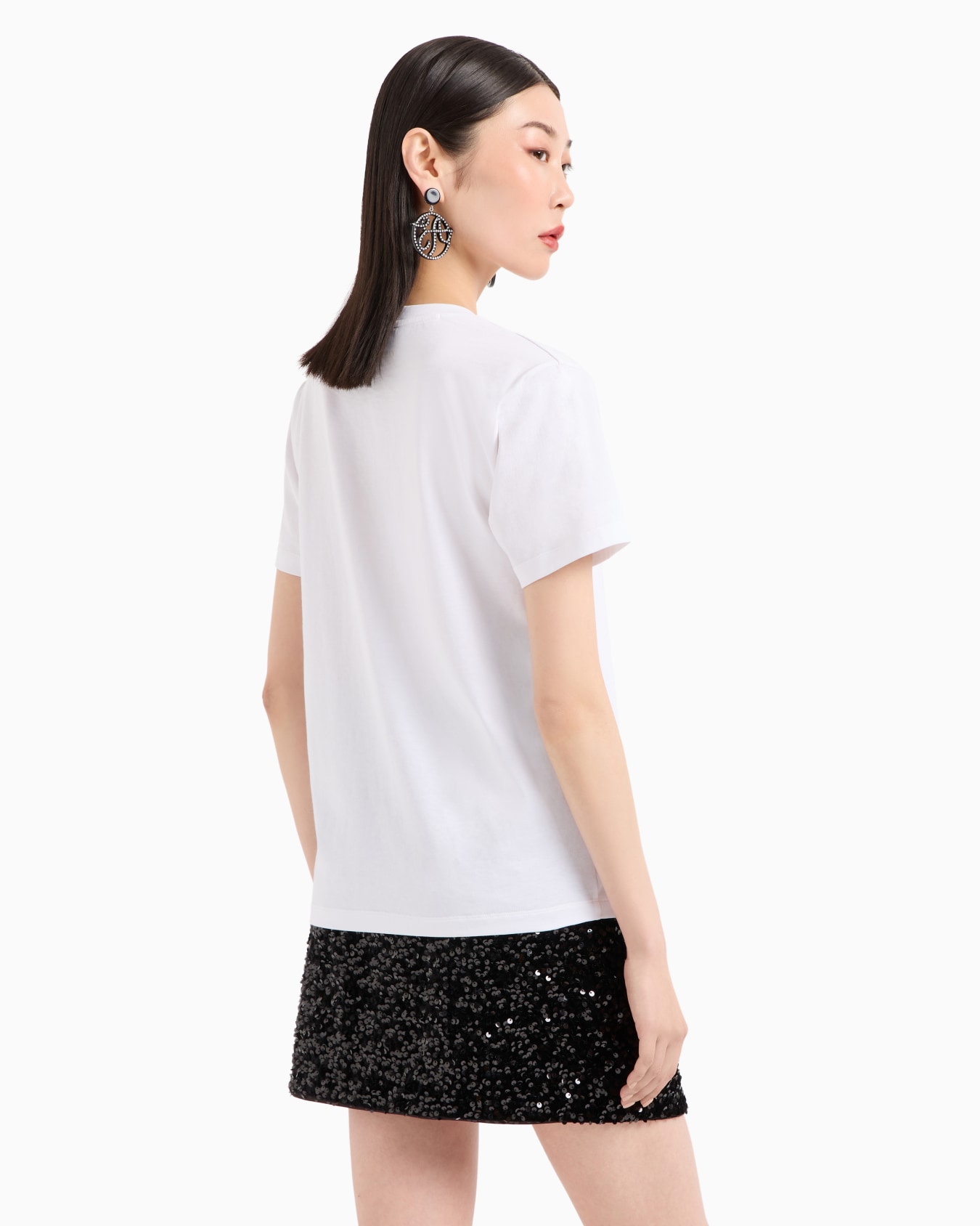 Chenille skirt with drawstring and all-over sequins Slide 2
