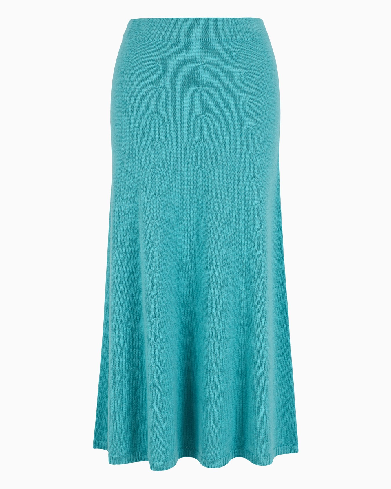 Seamless plain virgin wool midi skirt 슬라이드 0