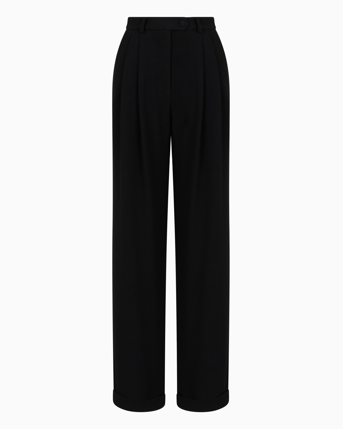 Pantalon à pinces en tissu sablé stretch Diapositive 0