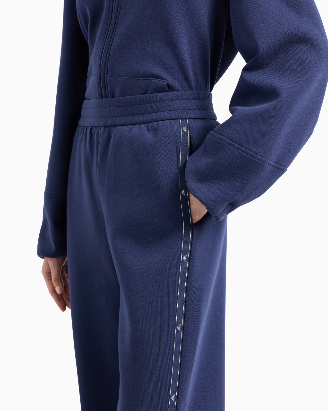 Jogginghose aus doppellagigem Jersey mit Adler-Logoband Folie 4