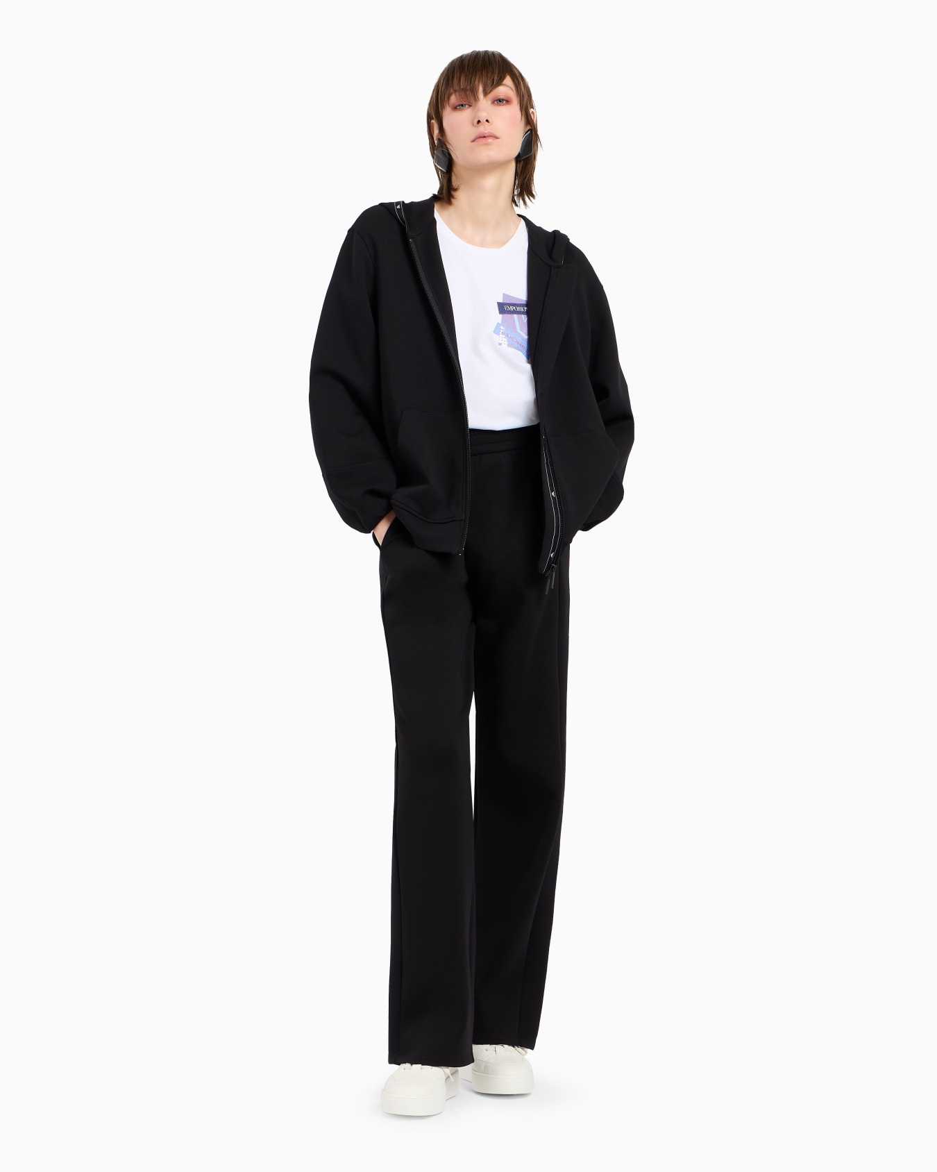 Double jersey trousers with elasticated waist Slide 3