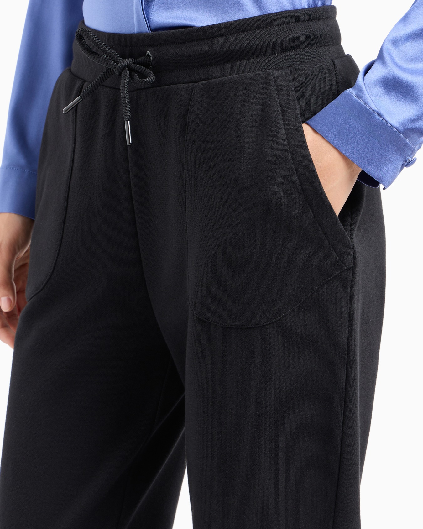 ASV joggers with drawstring in organic French terry Slide 5