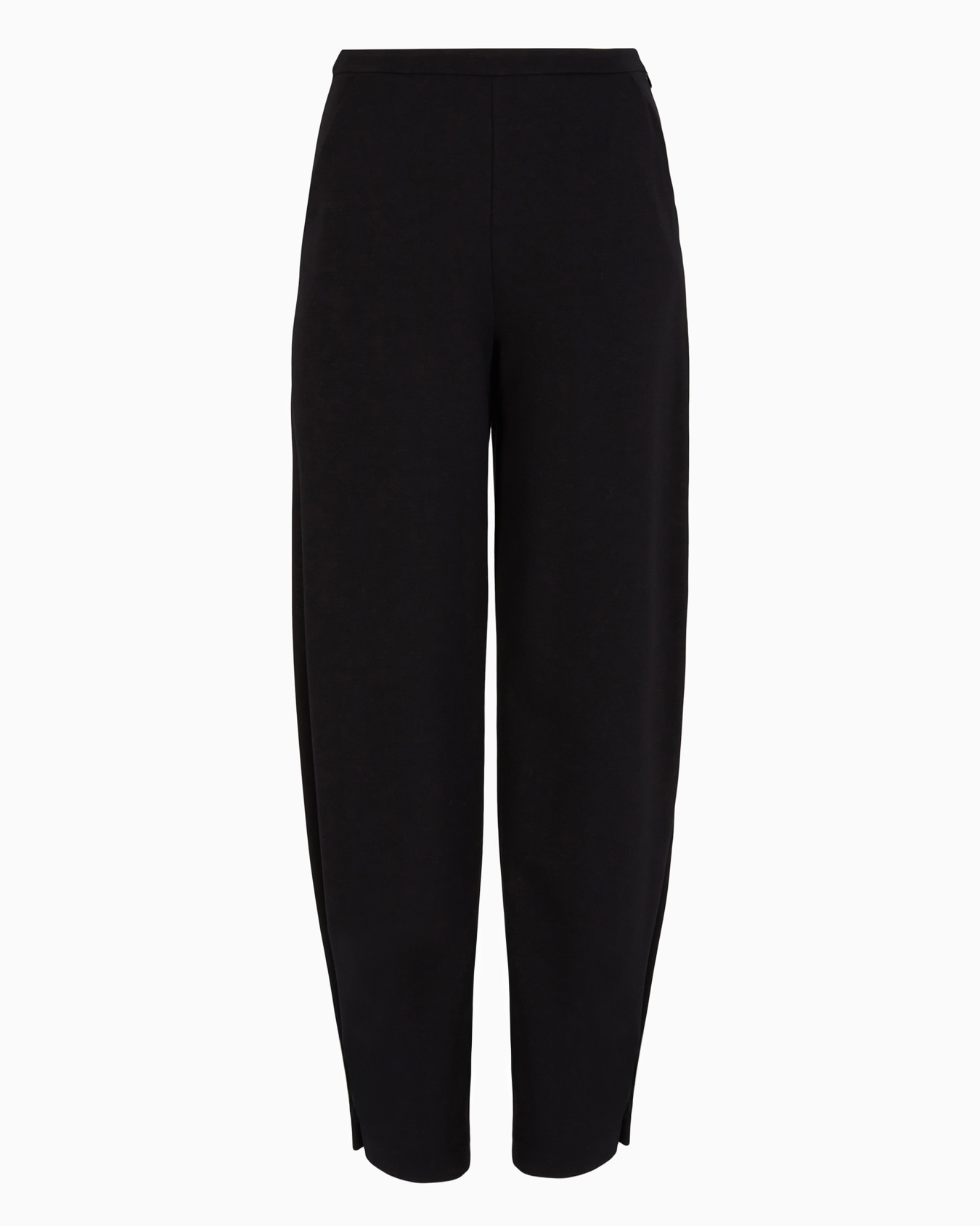 Stretch Milano-stitch fabric trousers with pleat at the hem Slide 0