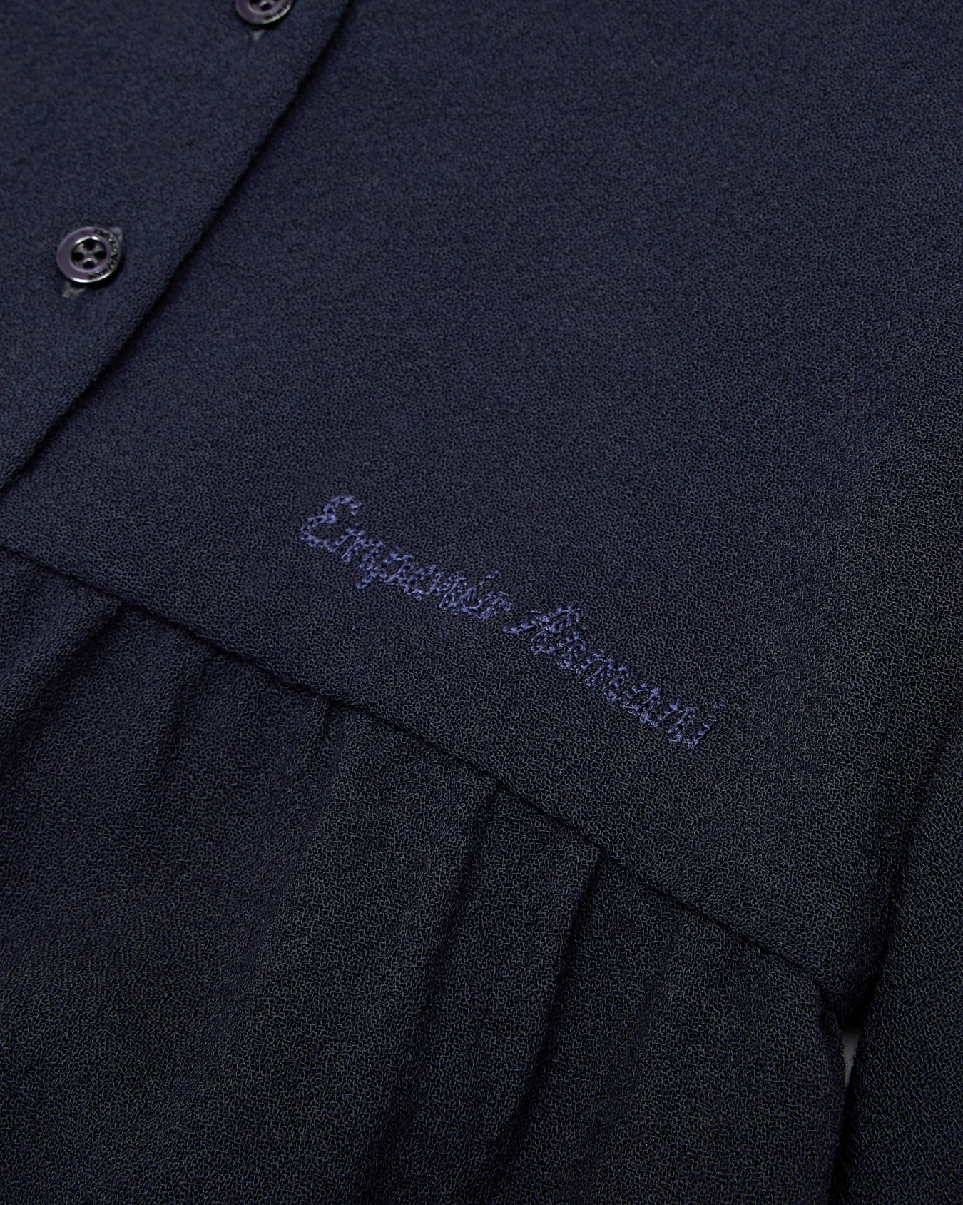 Wool and viscose-blend dress with logo embroidery Slide 1