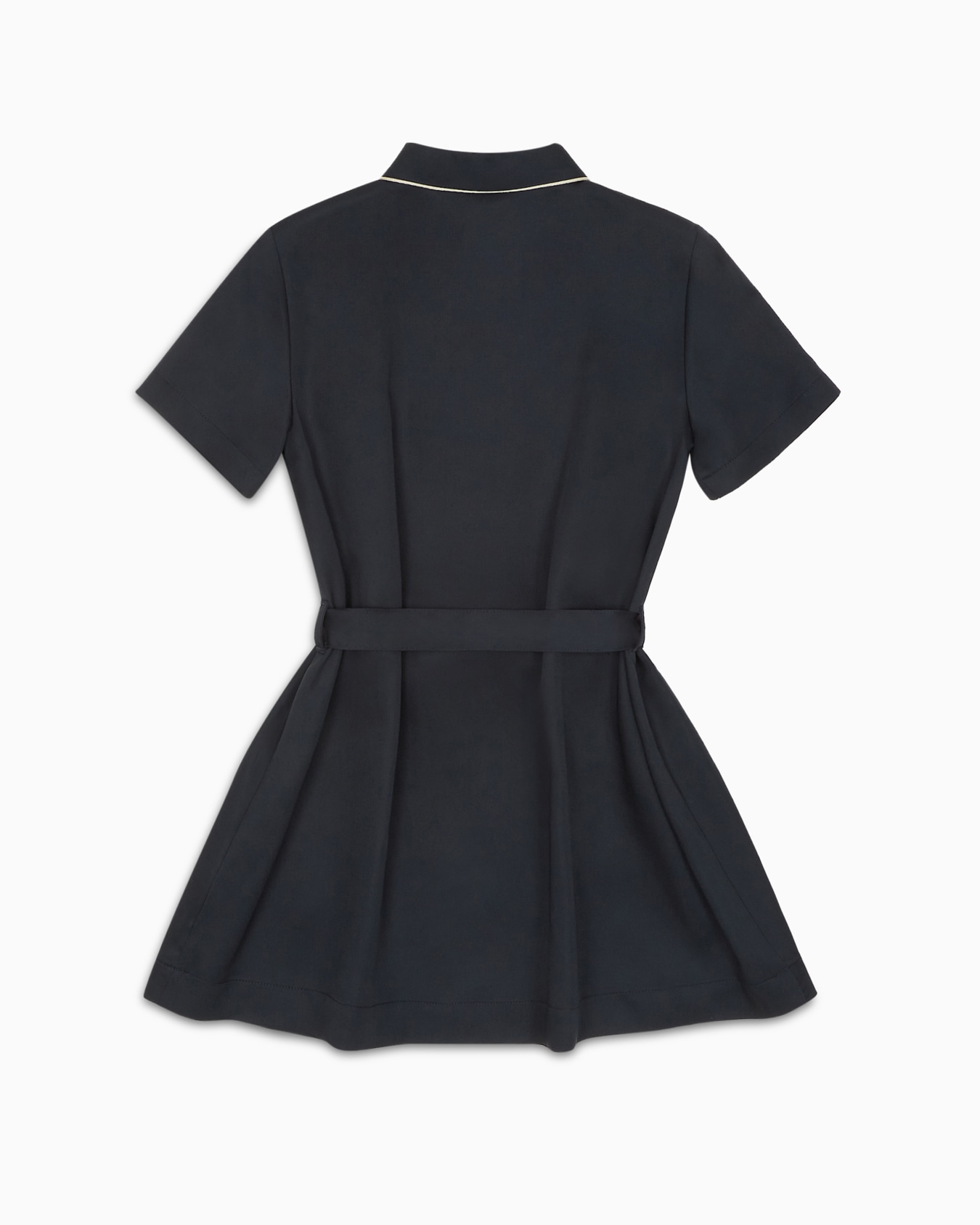 Dress made of modal with sash and Peter Pan collar Slide 2
