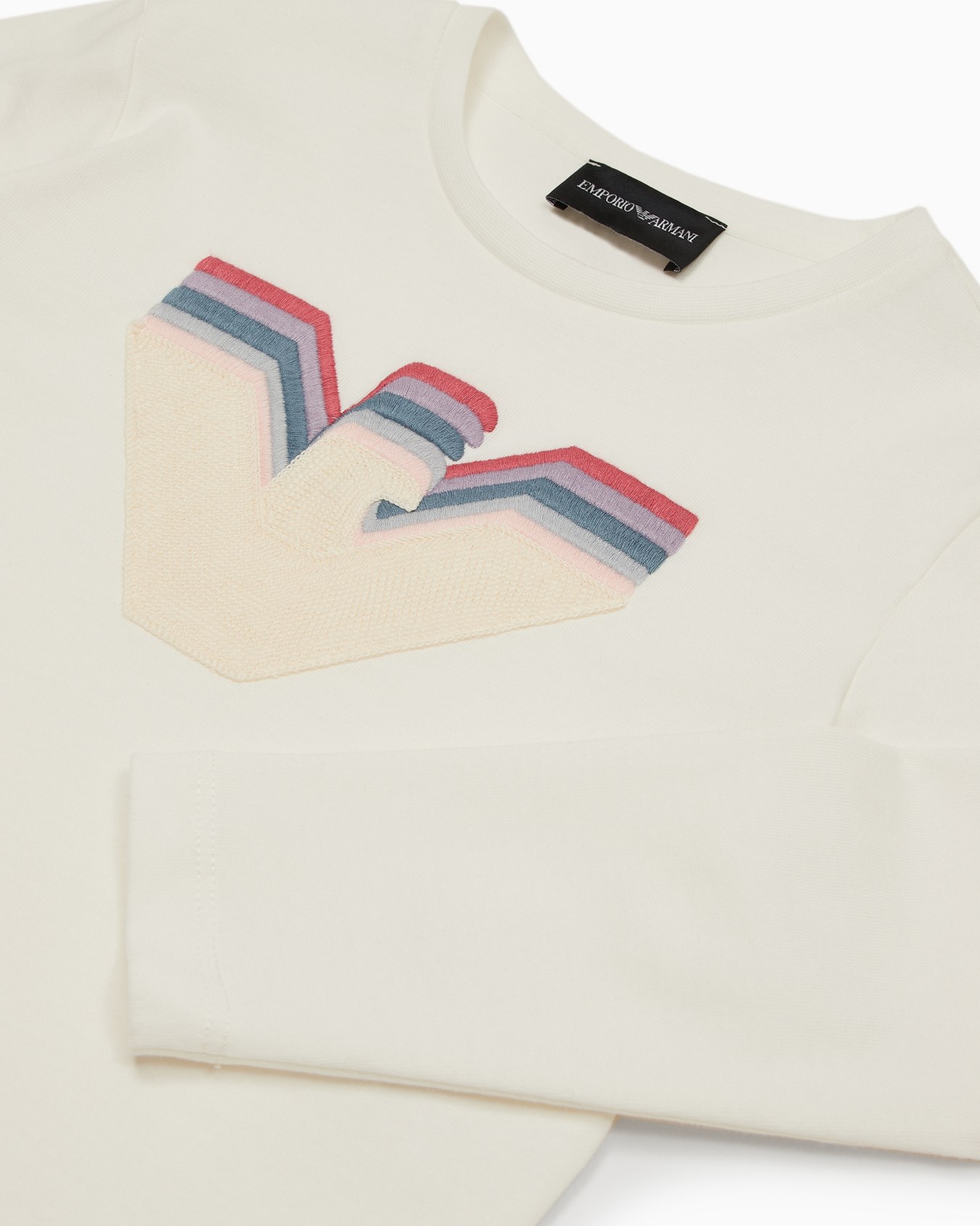 ASV jersey jumper with oversized multicoloured gradient eagle Slide 1