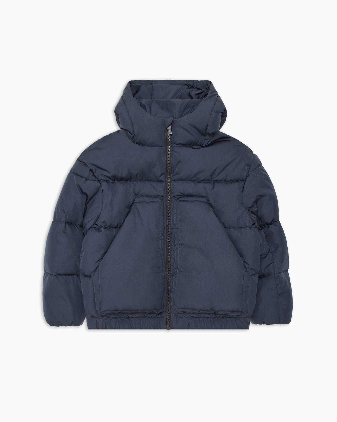ASV jacket with hood and zip in lightweight quilted nylon with recycled padding Slide 0