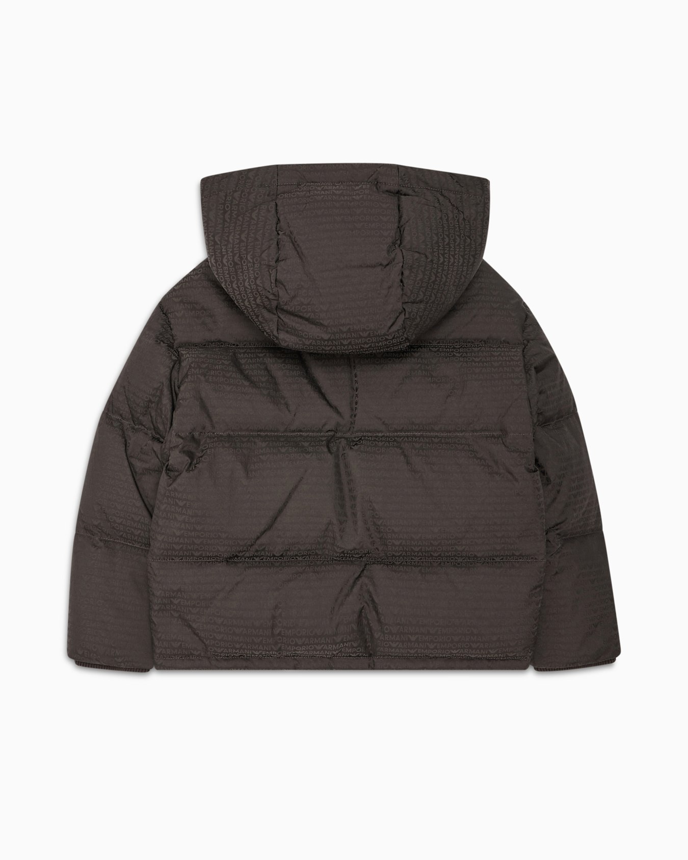 ASV nylon puffer jacket with logo lettering, hood and recycled down Slide 2