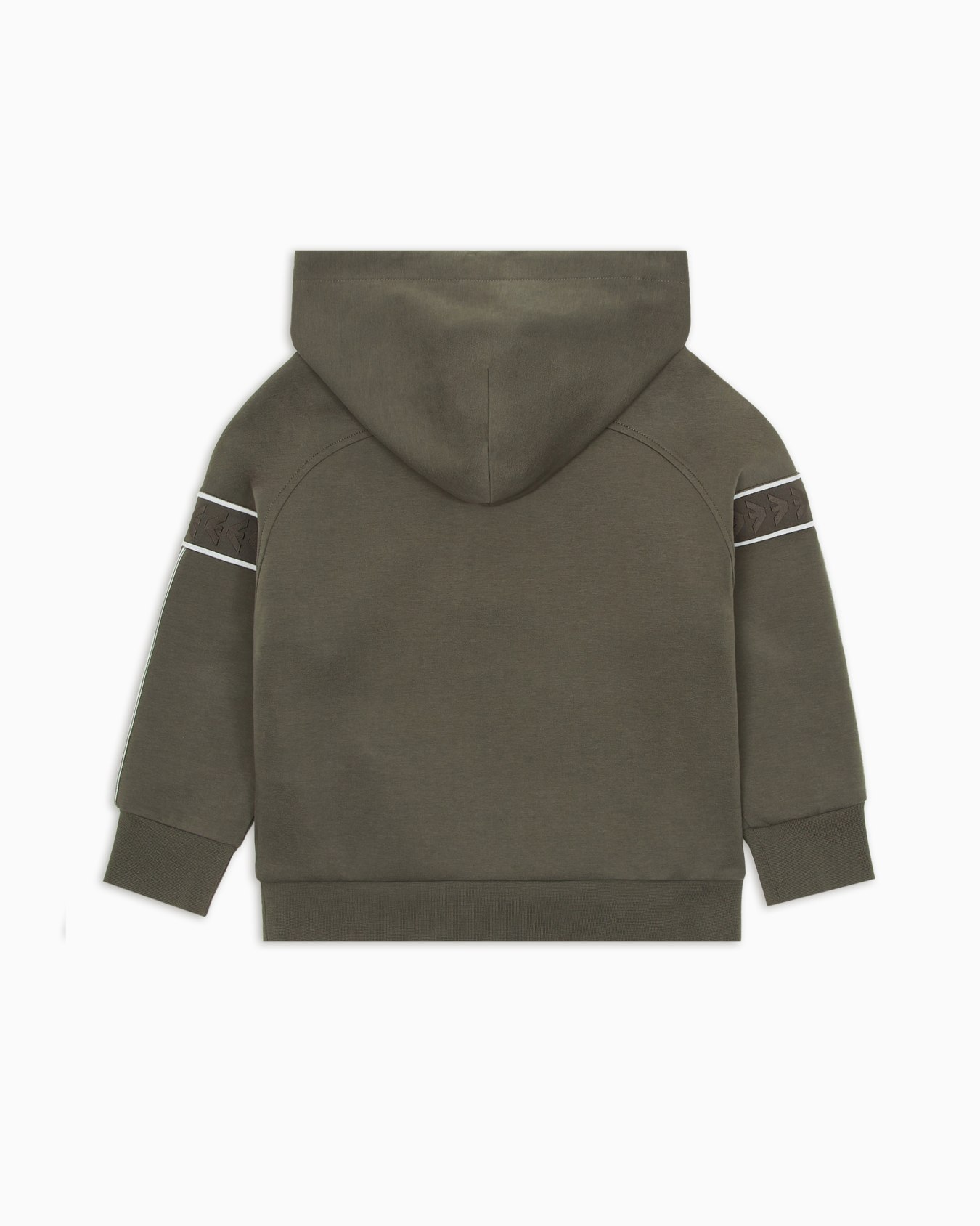 Oversized-fit hooded sweatshirt in double jersey with logo tape Slide 2