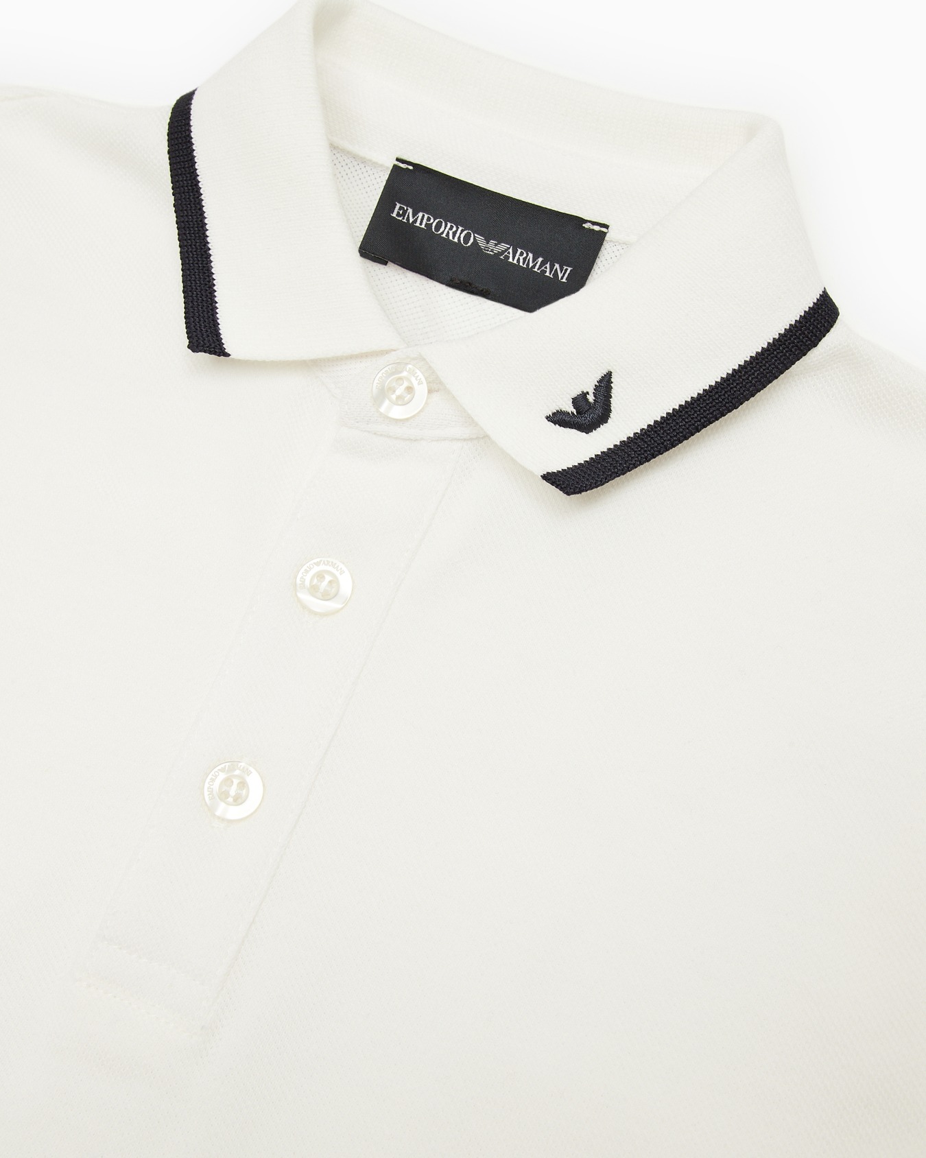 ASV organic piqué polo shirt with eagle embroidery Slide 1