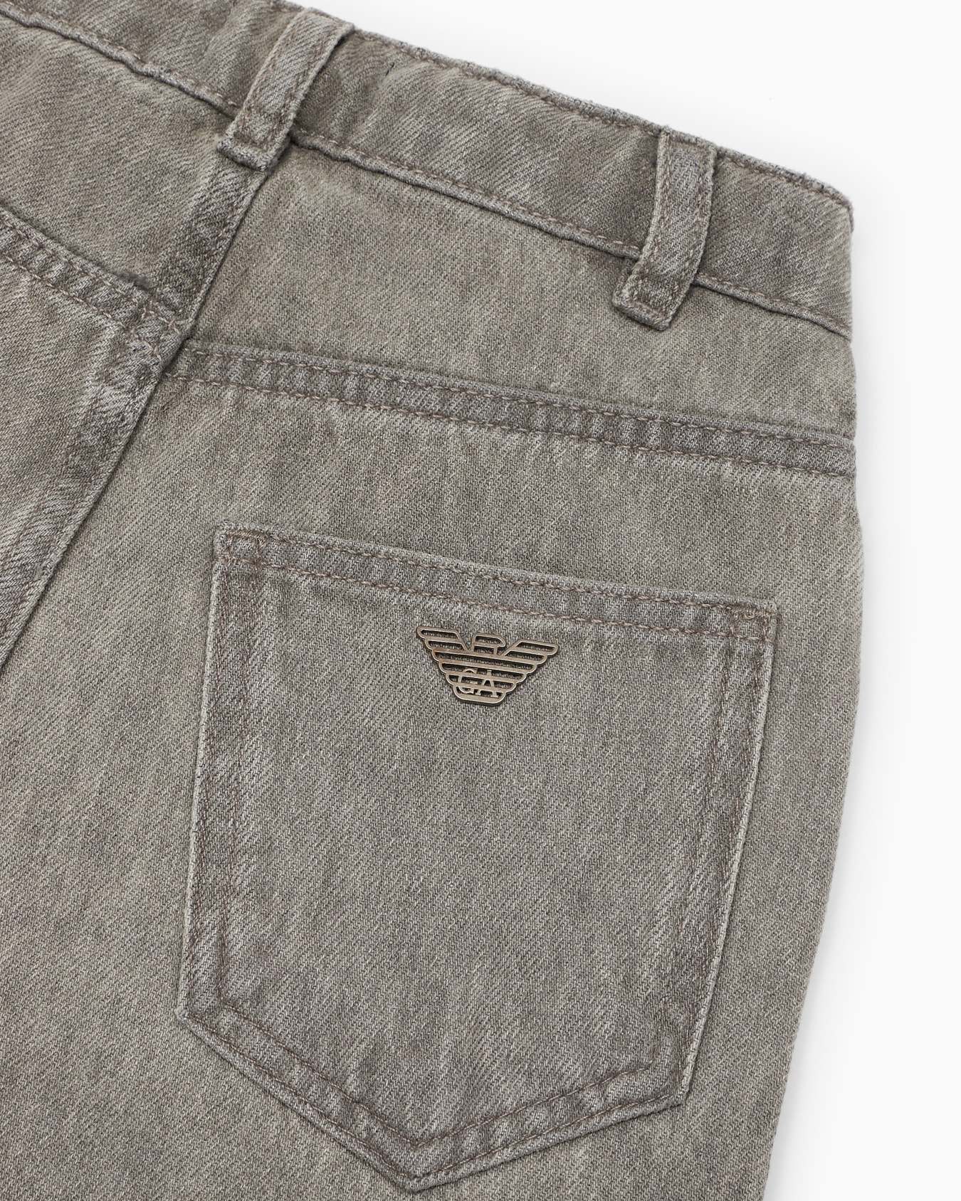 Oval-leg, ripped denim jeans Slide 1