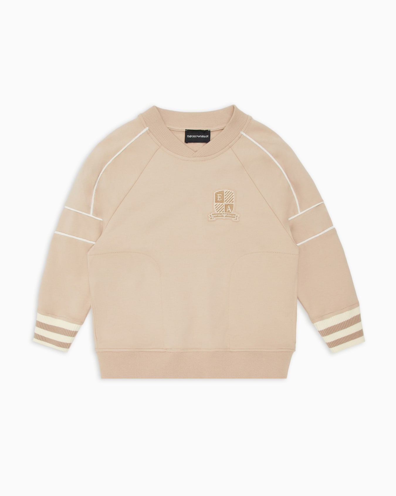 Oversized sweatshirt in jersey with logo crest patch Slide 0