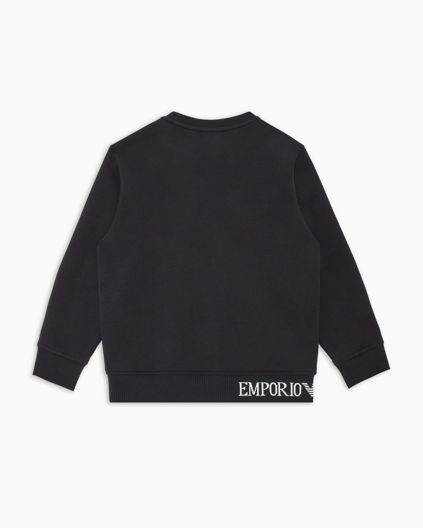 Sweat-shirt coupe confortable en jersey double avec logo jacquard Diapositive 2