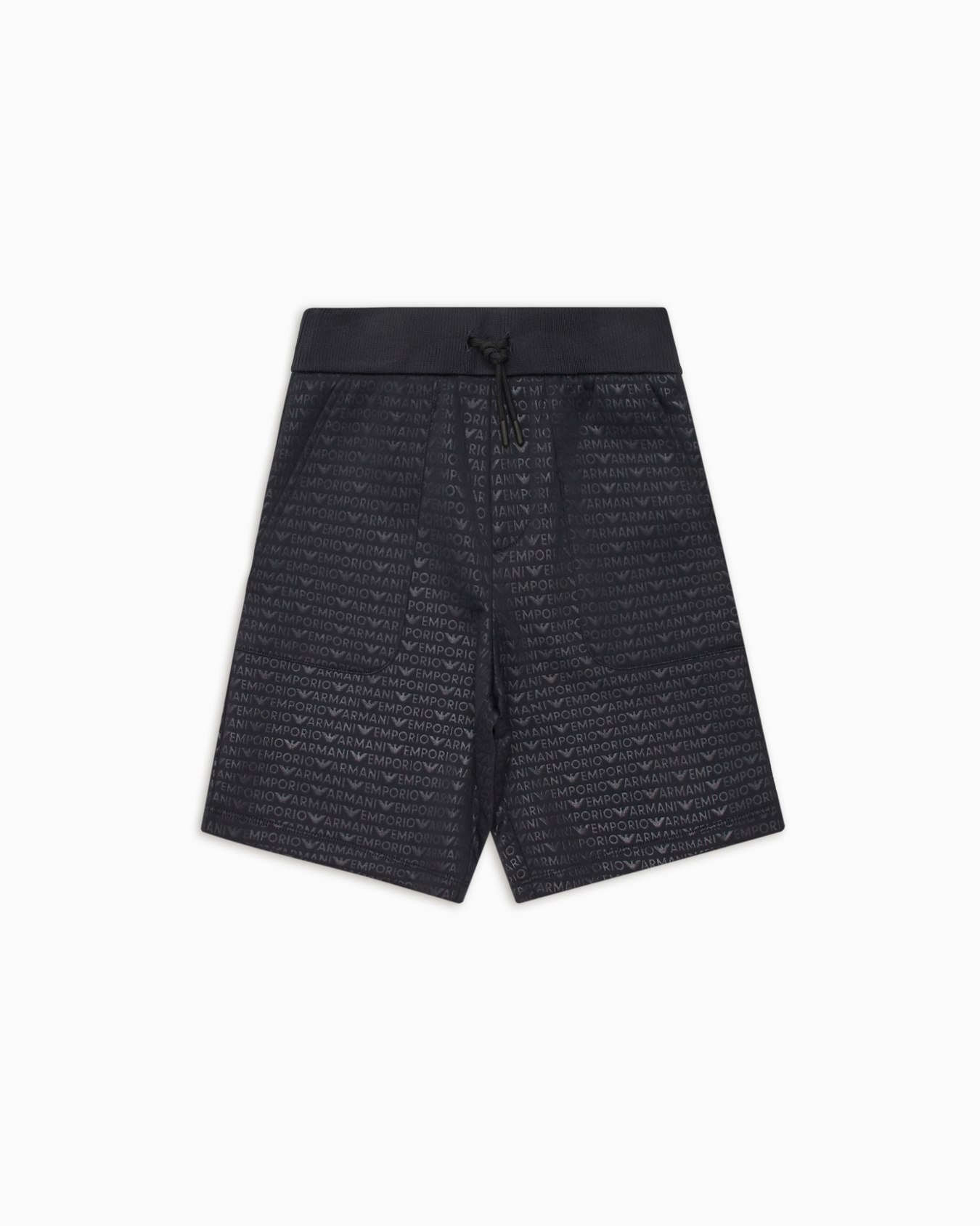 Bermuda ample avec cordon de serrage en jersey avec inscription logo all over Diapositive 0