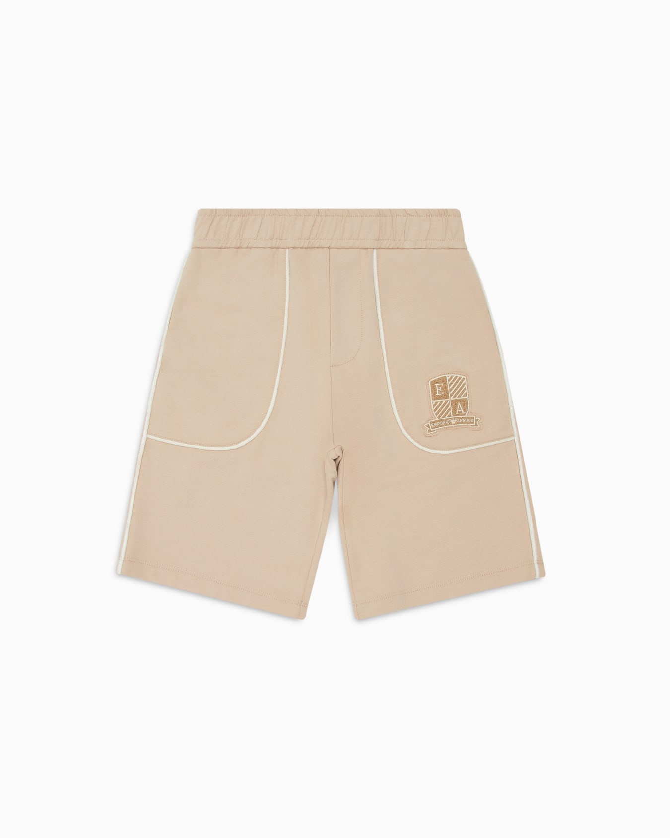 Bermuda à coupe ample en jersey avec écusson blason logo Diapositive 0