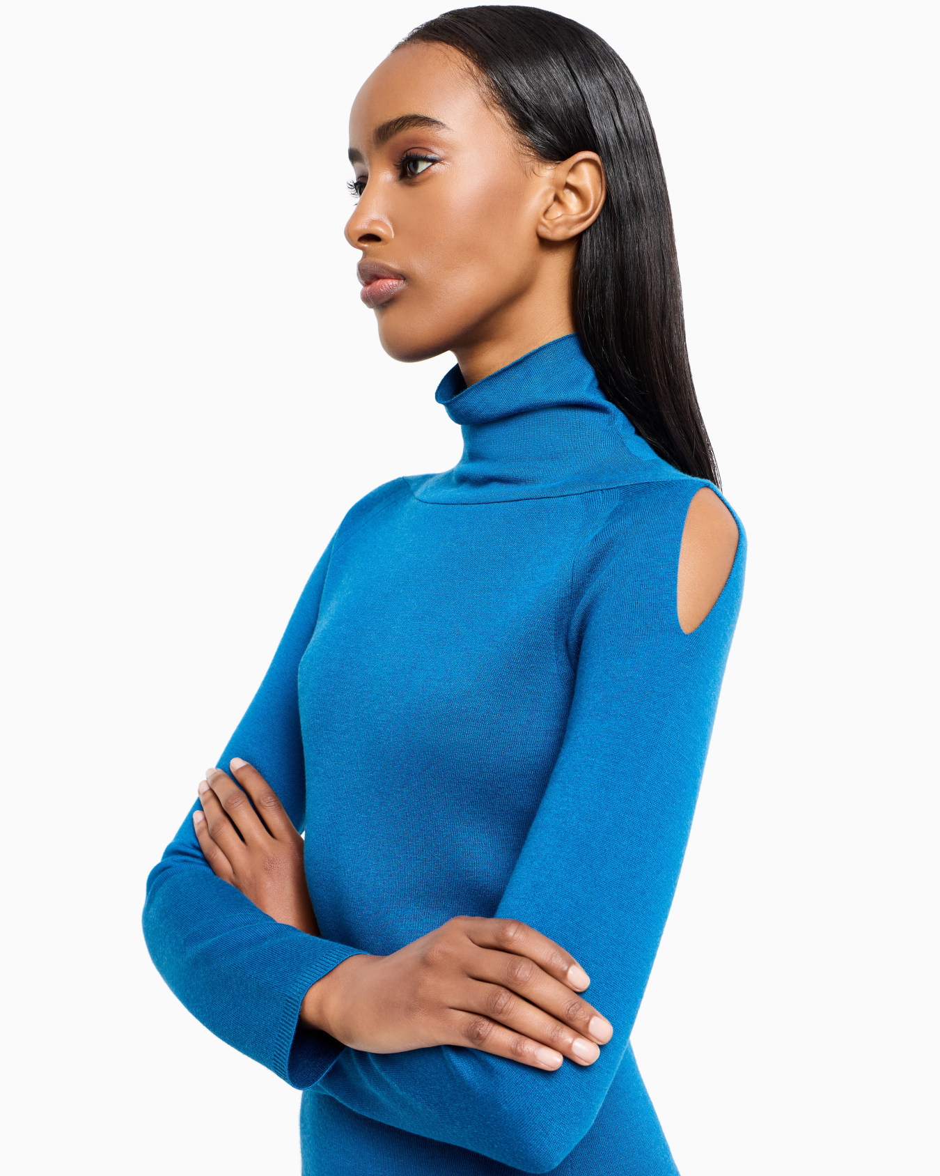 Viscose and wool midi dress Slide 4